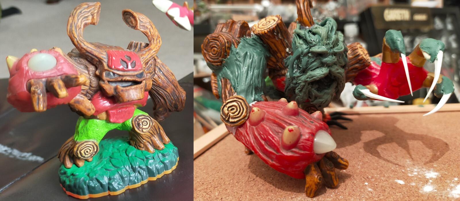 This Tree-Rex Skylander toy was the basis for my creature build…