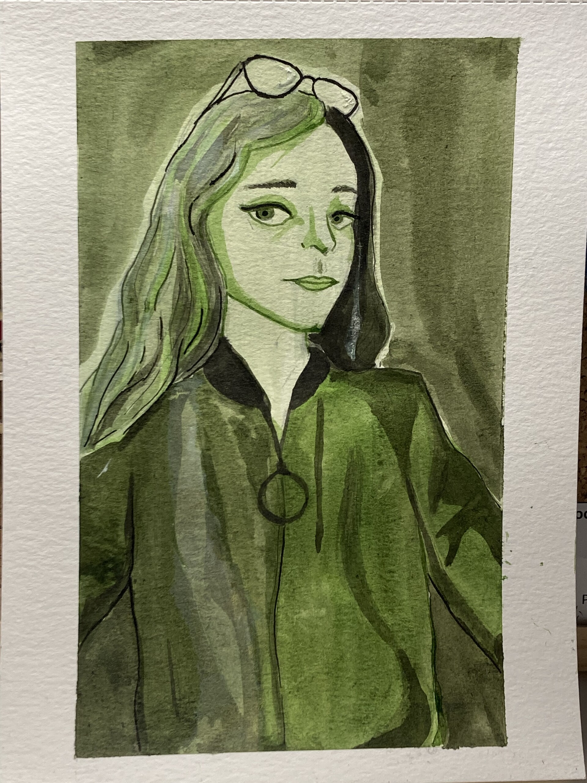 artstation-here-s-a-portrait-of-a-friend-in-various-shades-of-green