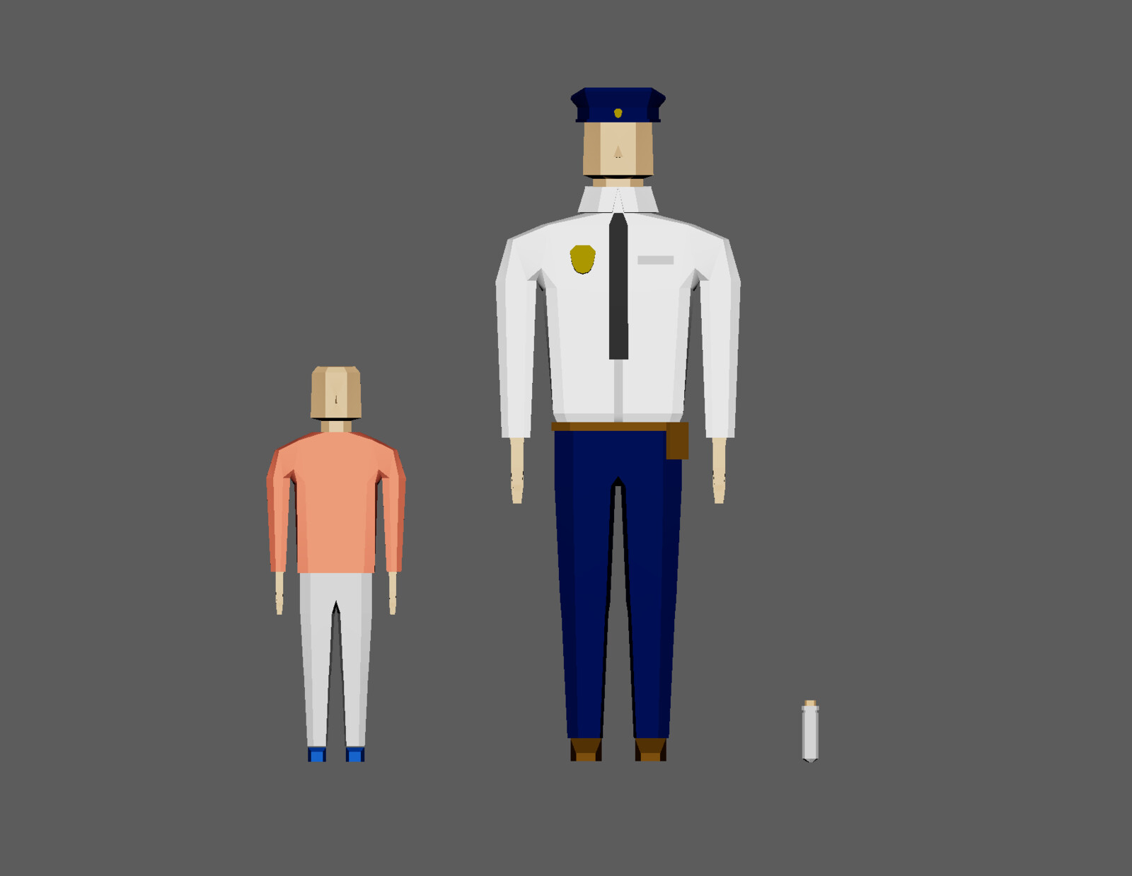 Character models in Maya.