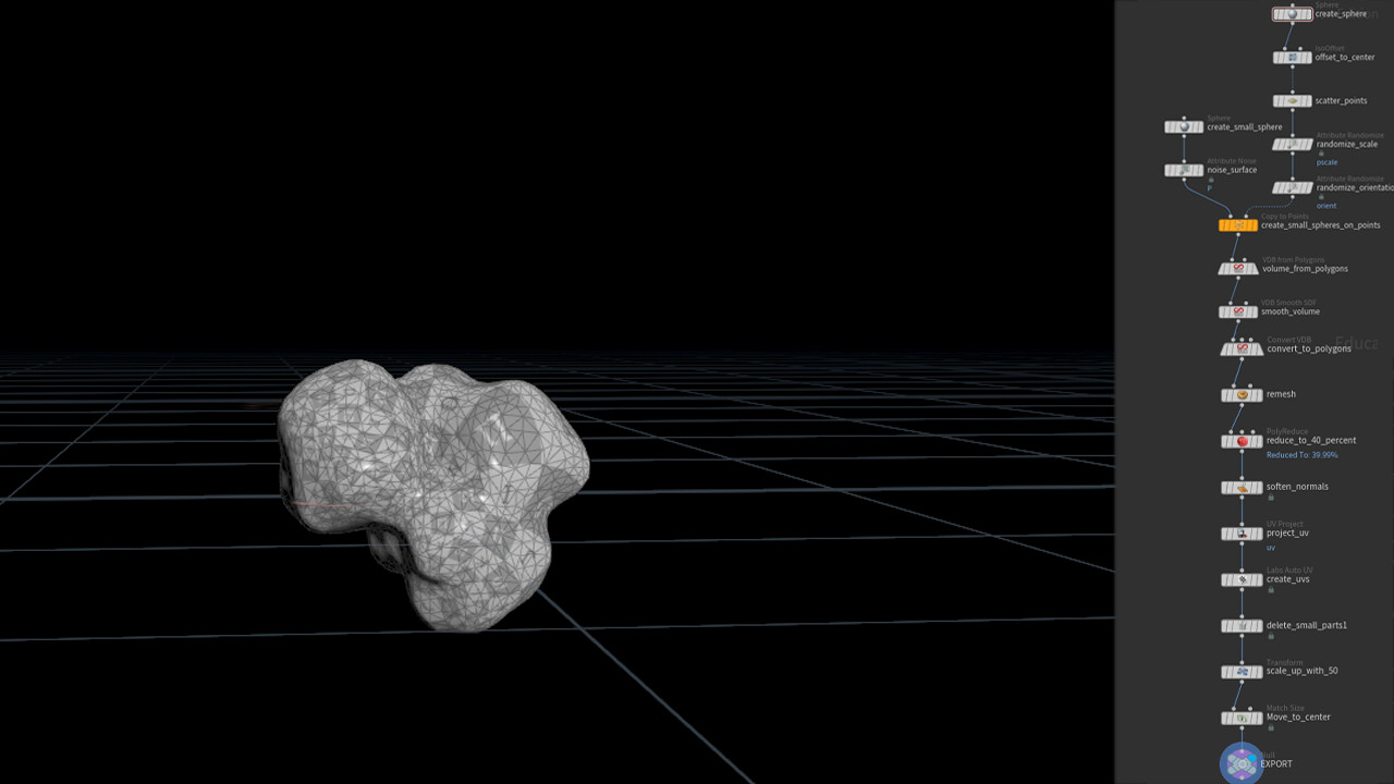 𝙋𝙧𝙤𝙟𝙚𝙘𝙩𝙞𝙡𝙚
Most of my projectile meshes follows a similiar approach in Houdini. This one is the largest shape besides the base projectile.