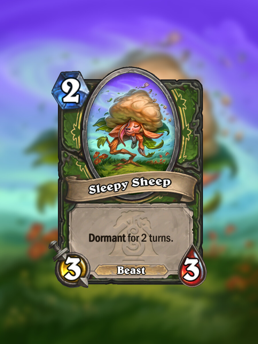 Sleepy Sheep card