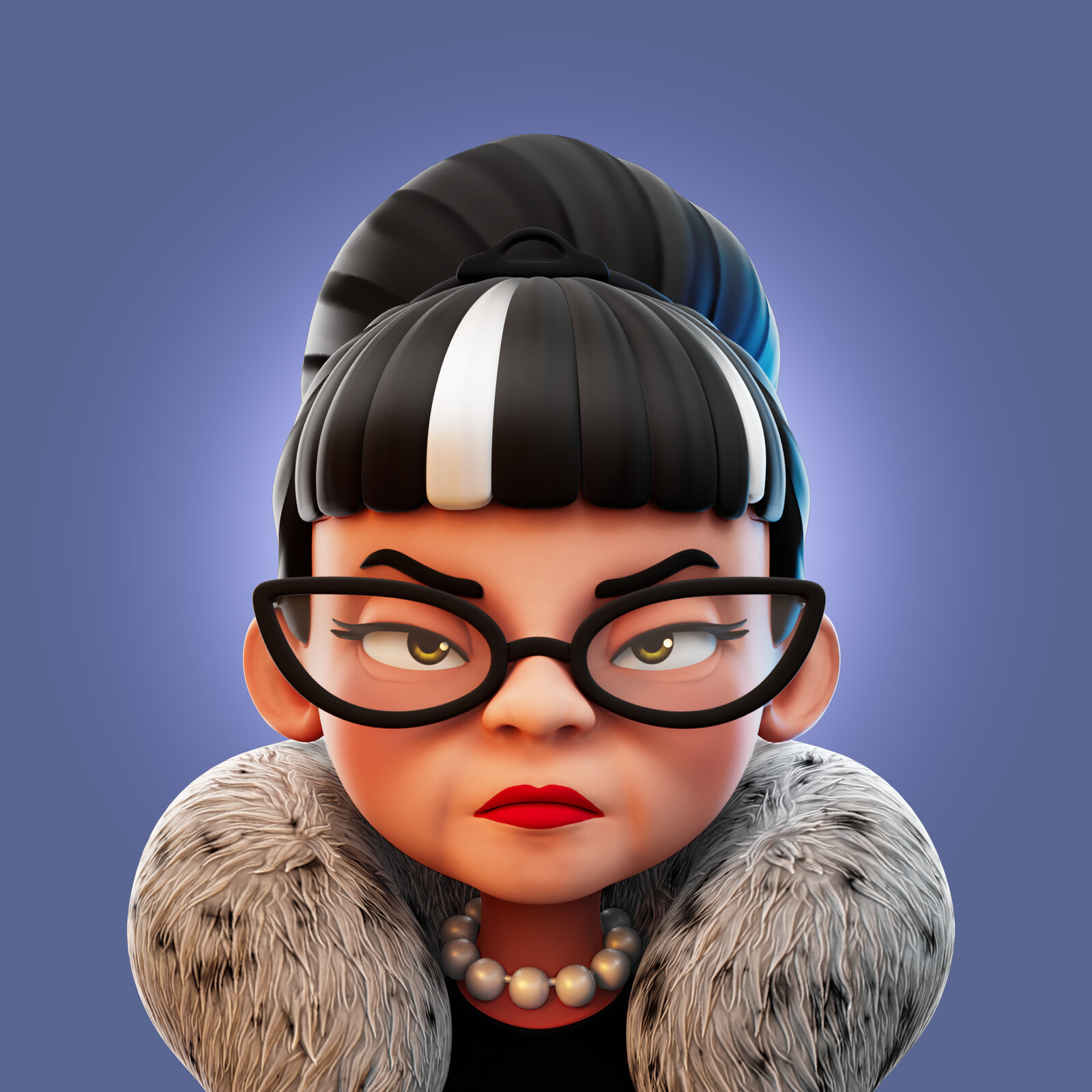 Old Woman Casual Puzzle Game Char