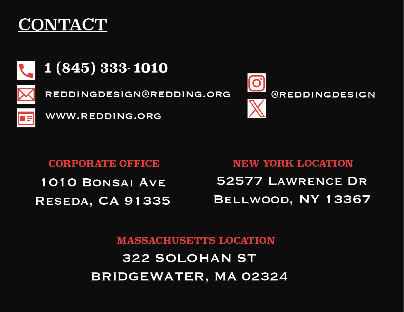 Contact Page (FAKE CONTACT INFO)