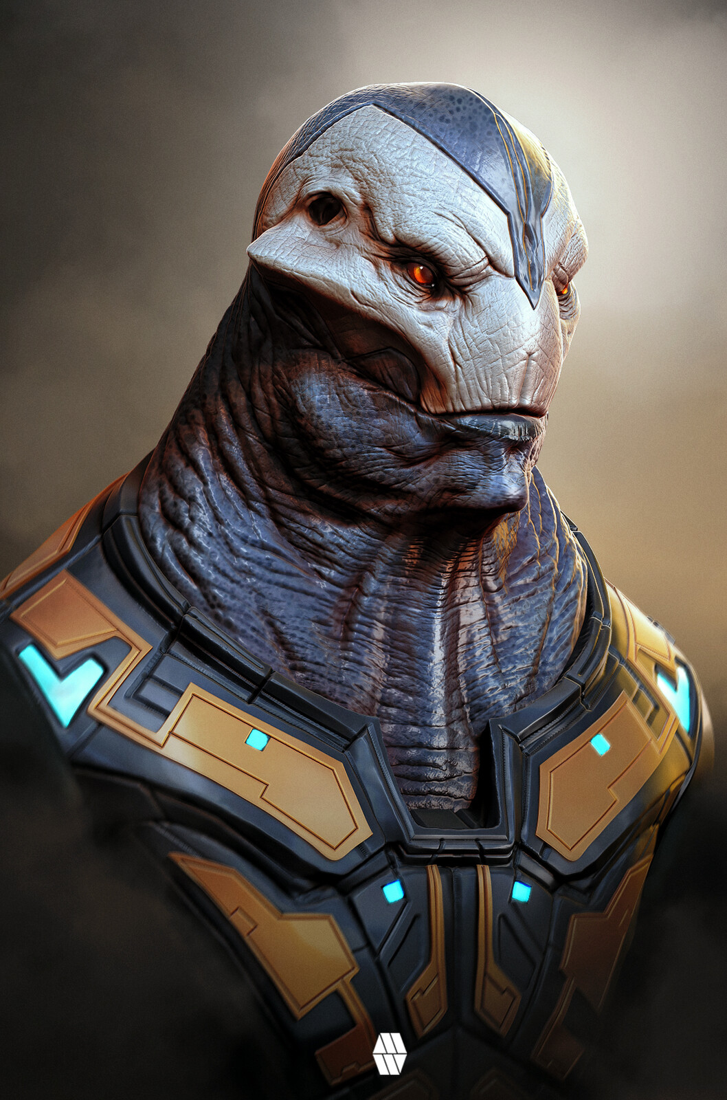 An Alien Emerges - 'Alien Bust' Concept