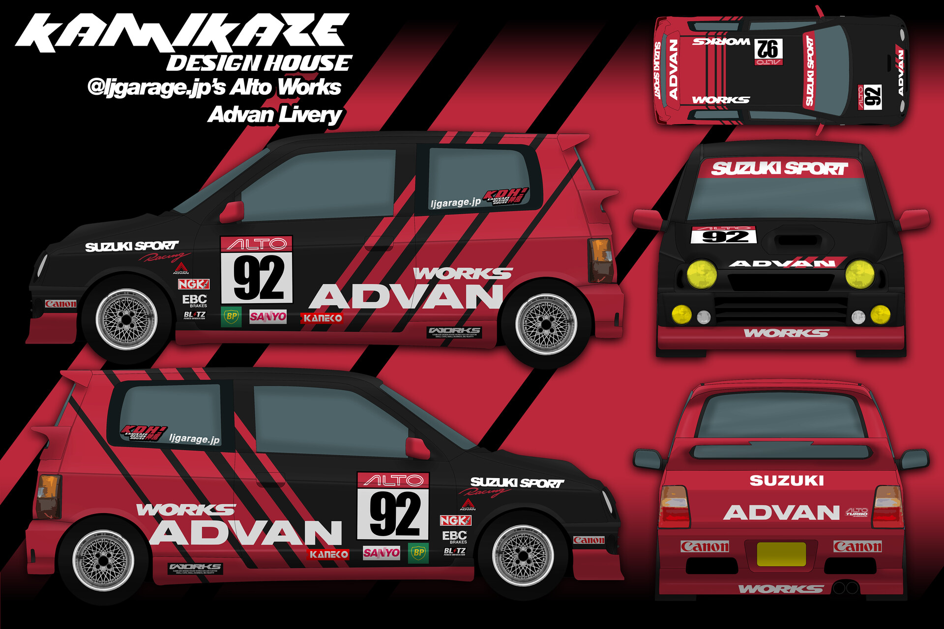 ArtStation - Suzuki Alto Works - Advan Livery