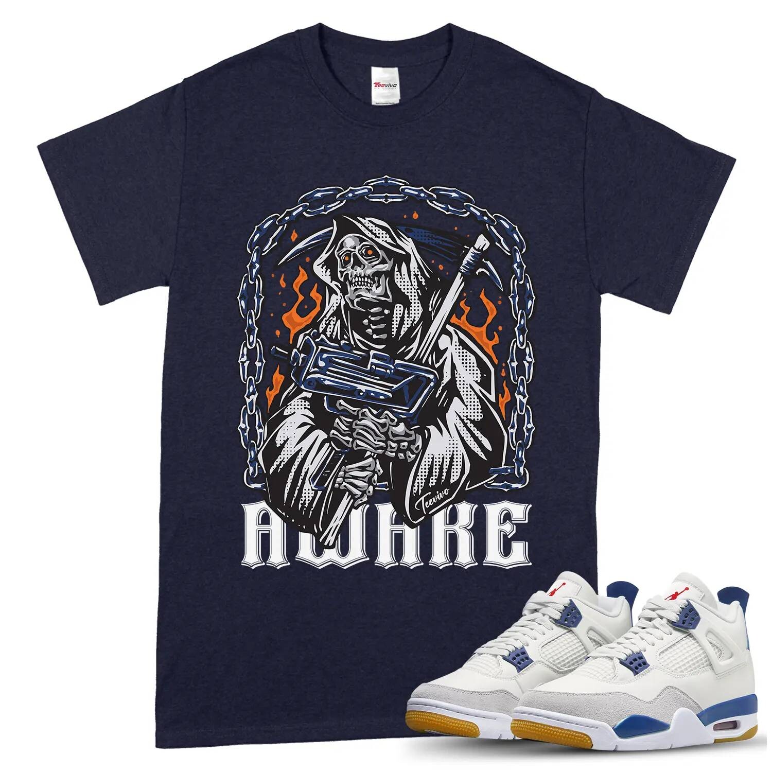 loyal blue jordan 4 outfit