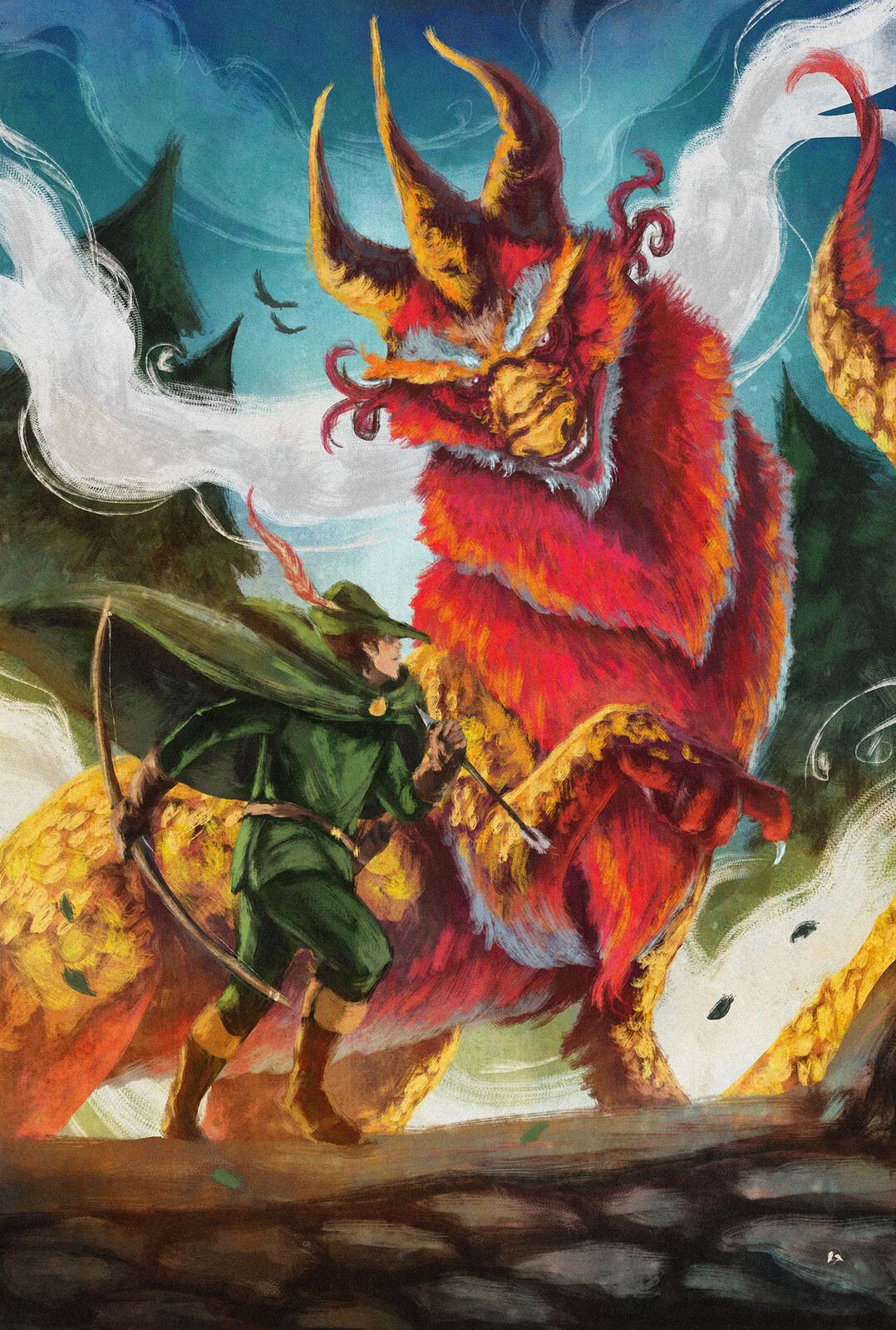 What if Robin Hood meets a Dragon-like creature and they go on a quest together?