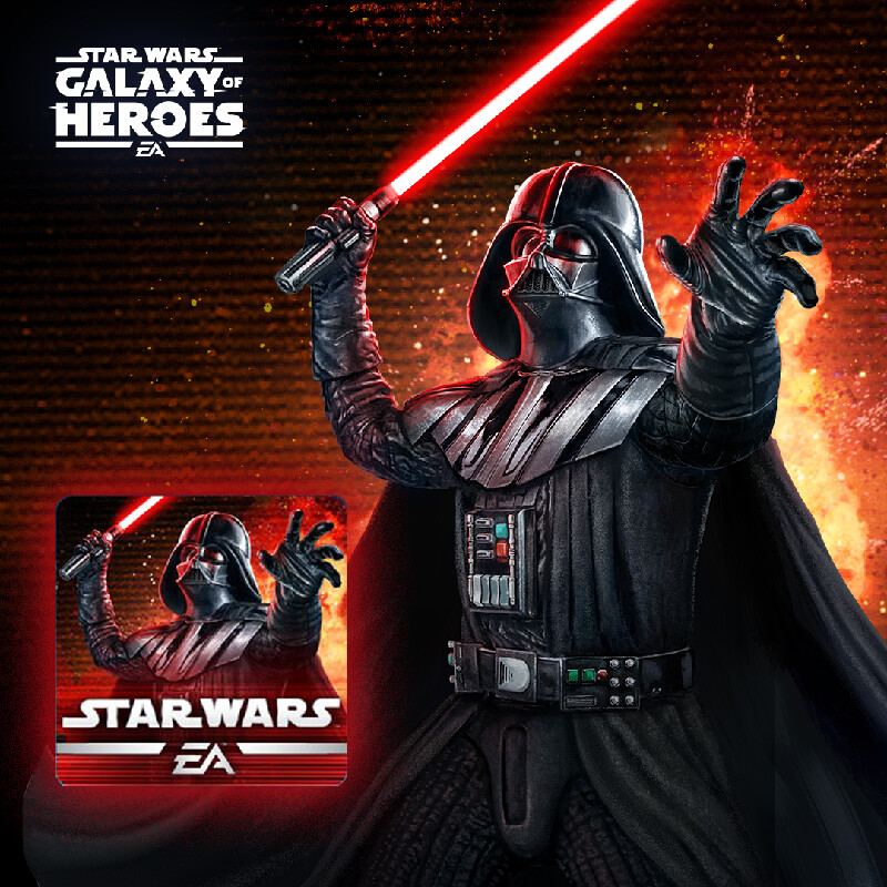 SWGOH Vader App Icon. I had no idea this would end up an icon on the app store.