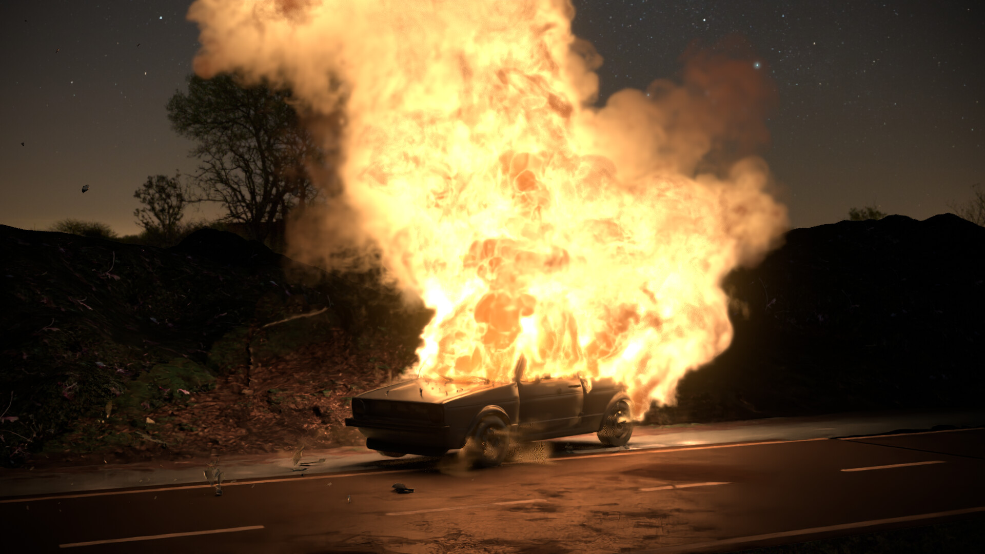 ArtStation - Car explosion