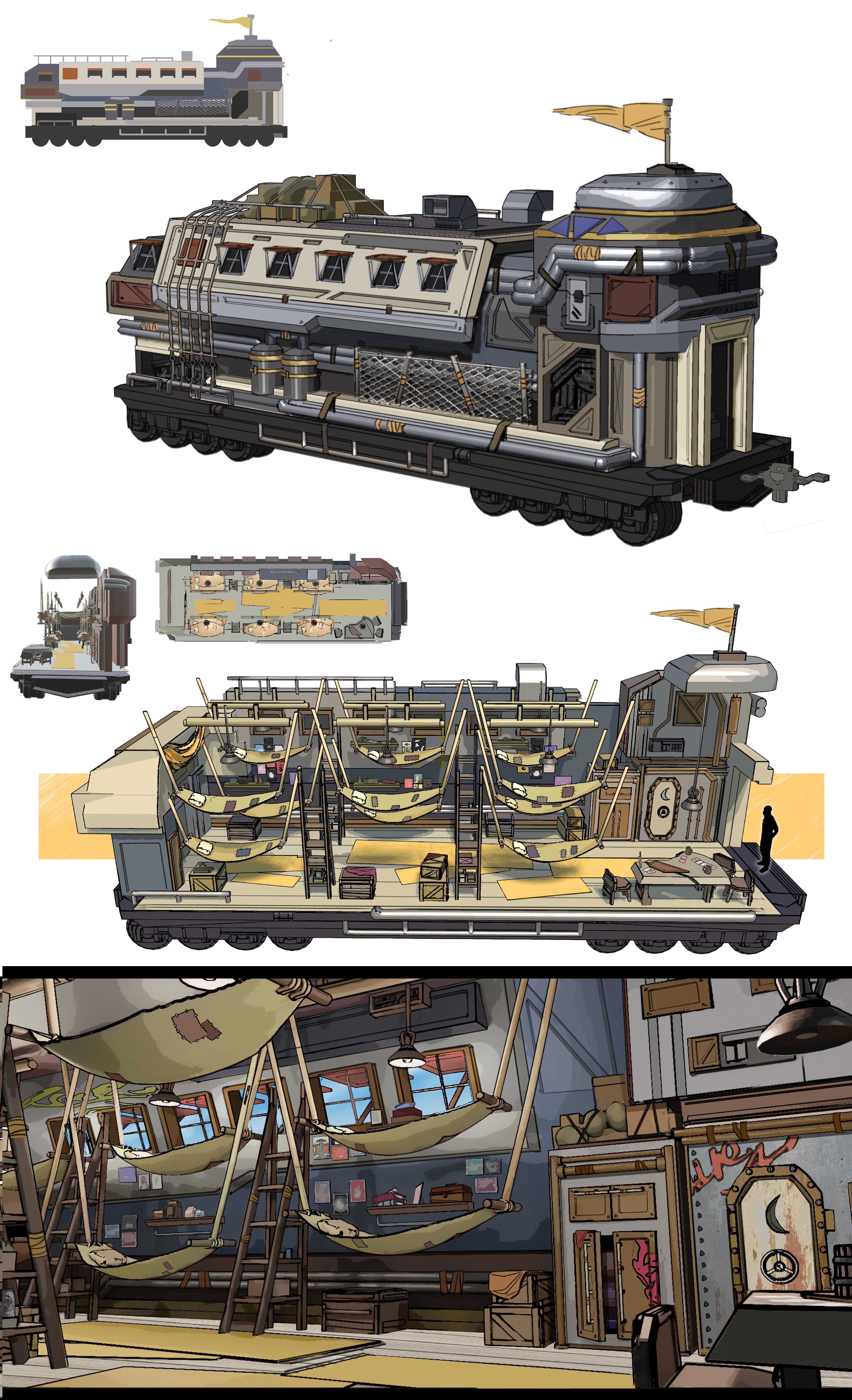 Bunk car -- This is where all team members rest each night before the next mission.