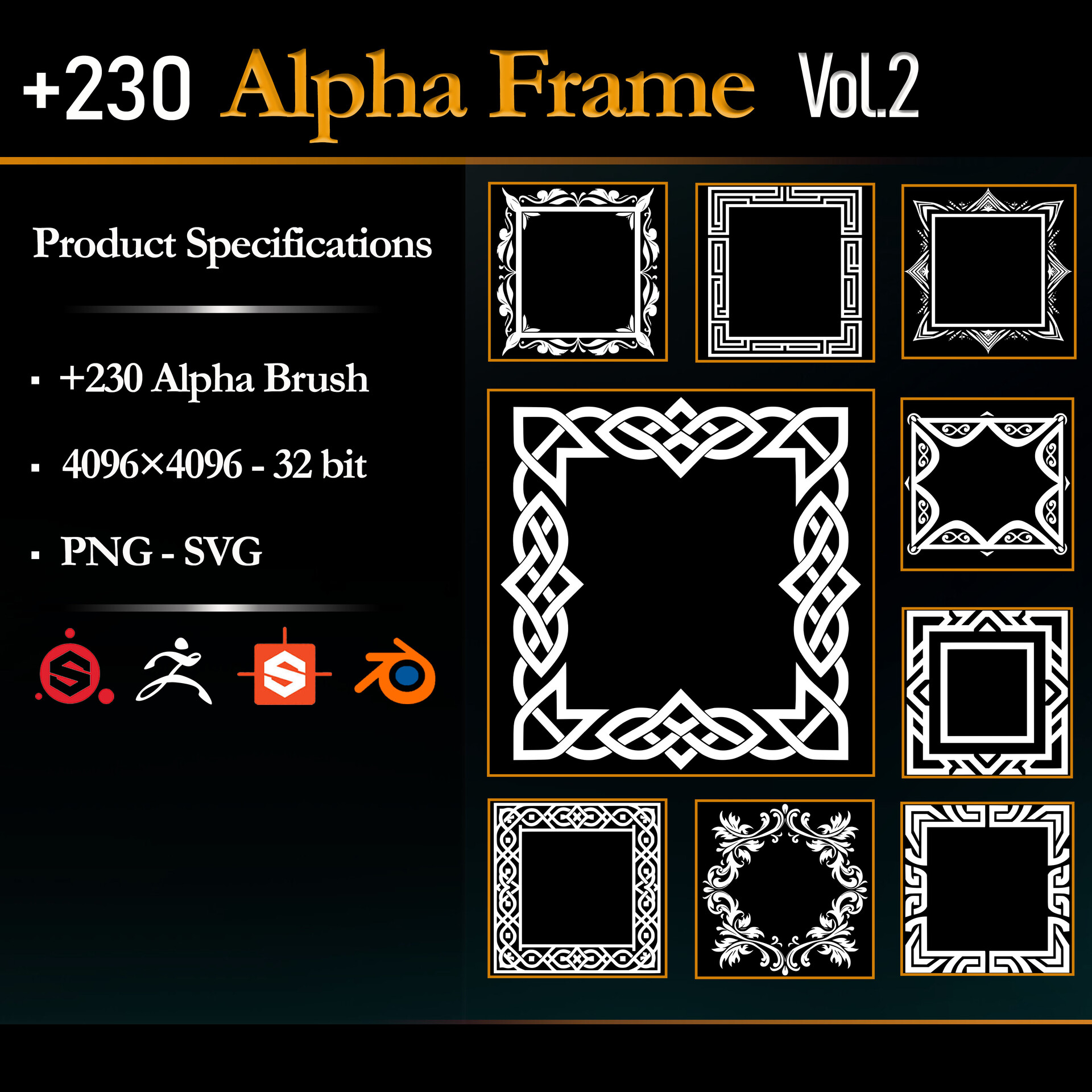 ArtStation - +230 Alpha Frame - vol.2