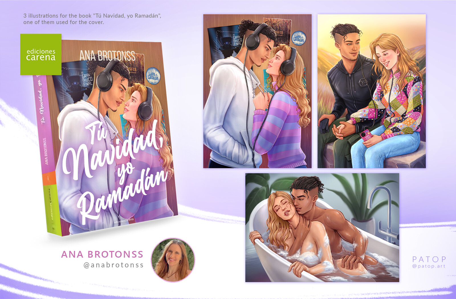 Commission for Ana Brotonss.
Based on the characters and novel "Tú Navidad, yo Ramadán" by Ana Brotonss.
All rights reserved for Ana Brotonss, @anabrotonss