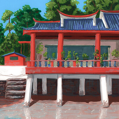 Kusu Island - Gouache on Paper