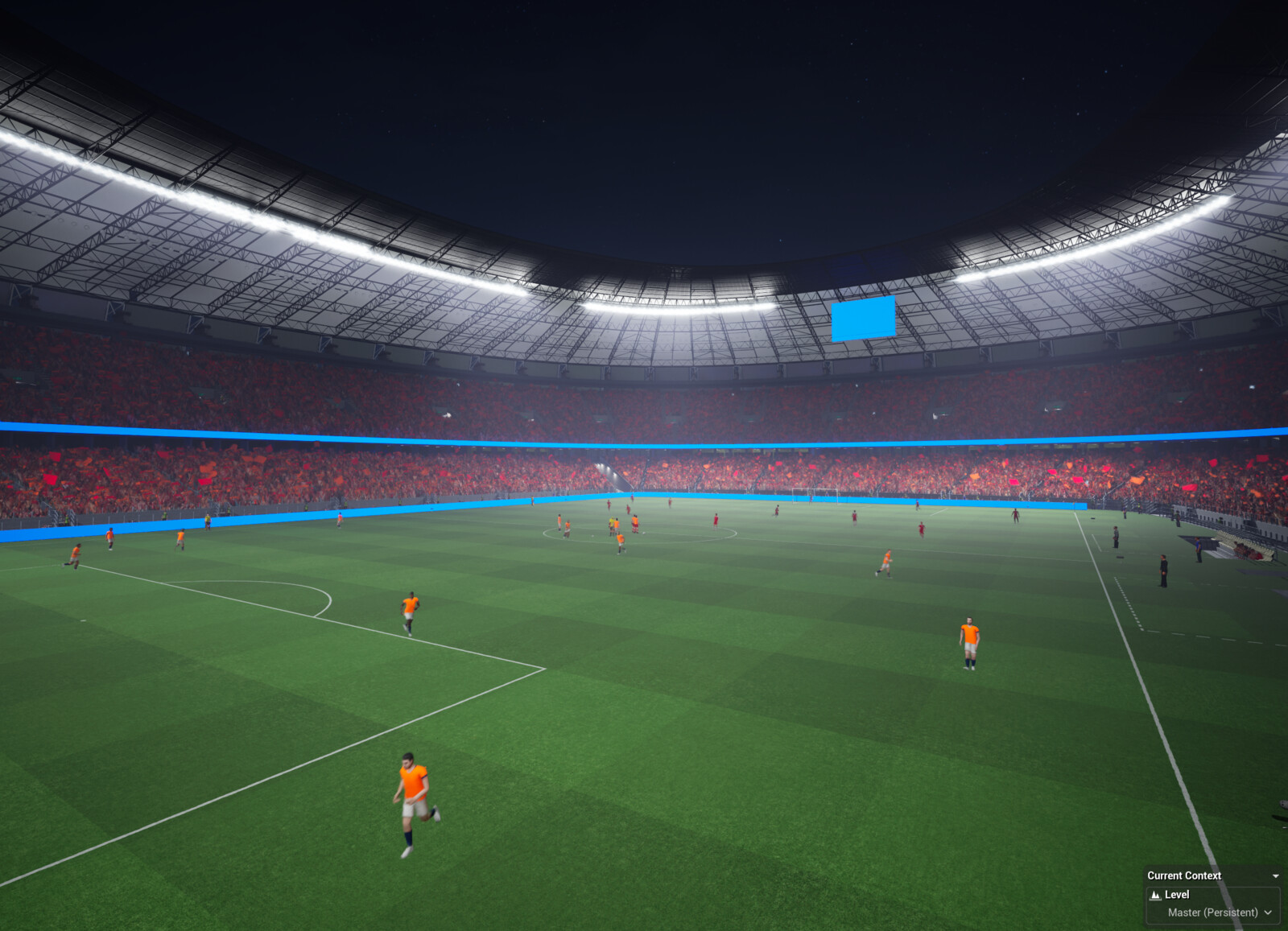 Wide shot of the stadium