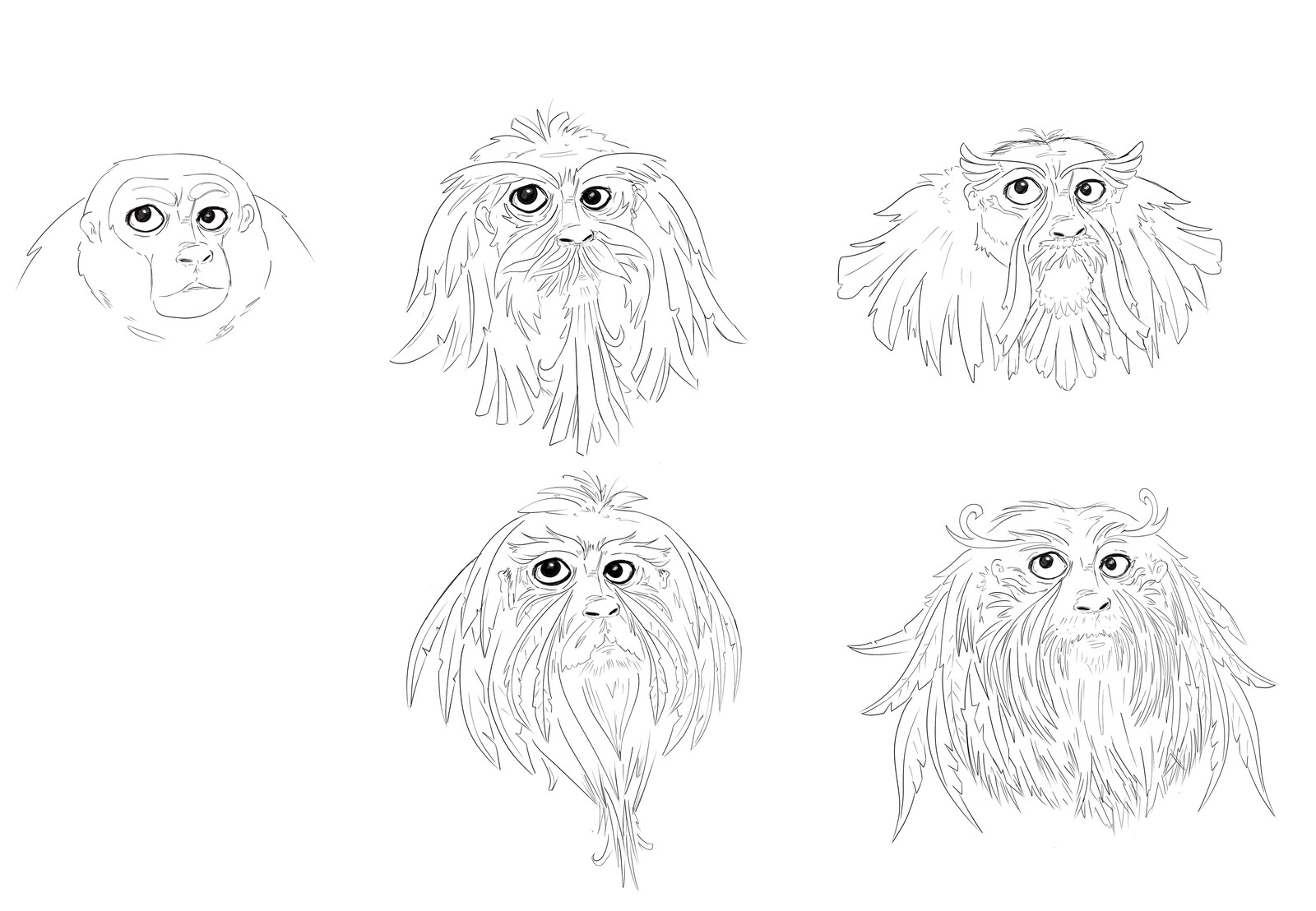 Pass 3. Line art
