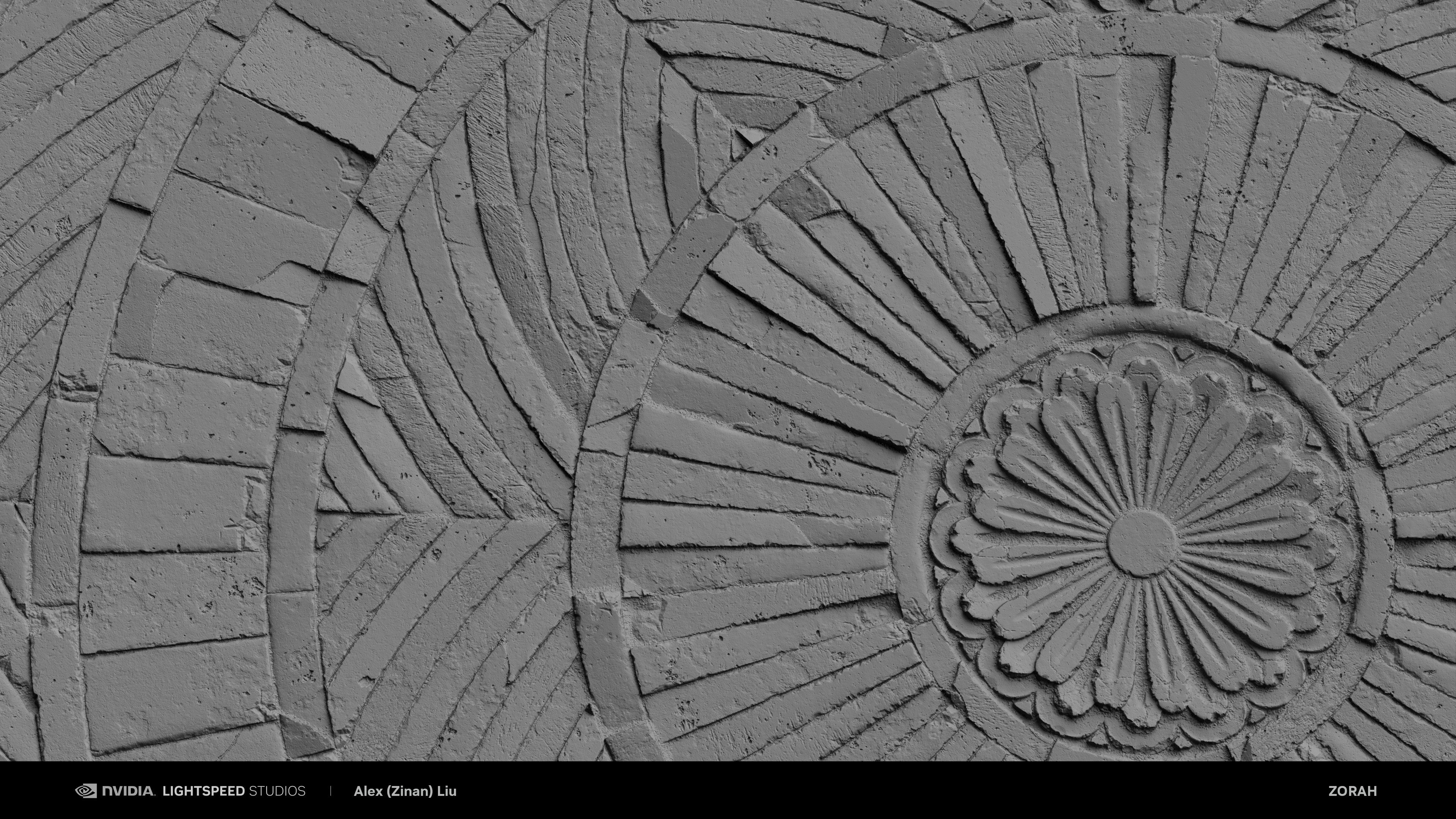 Displacement map and RGB masks created in Substance Designer