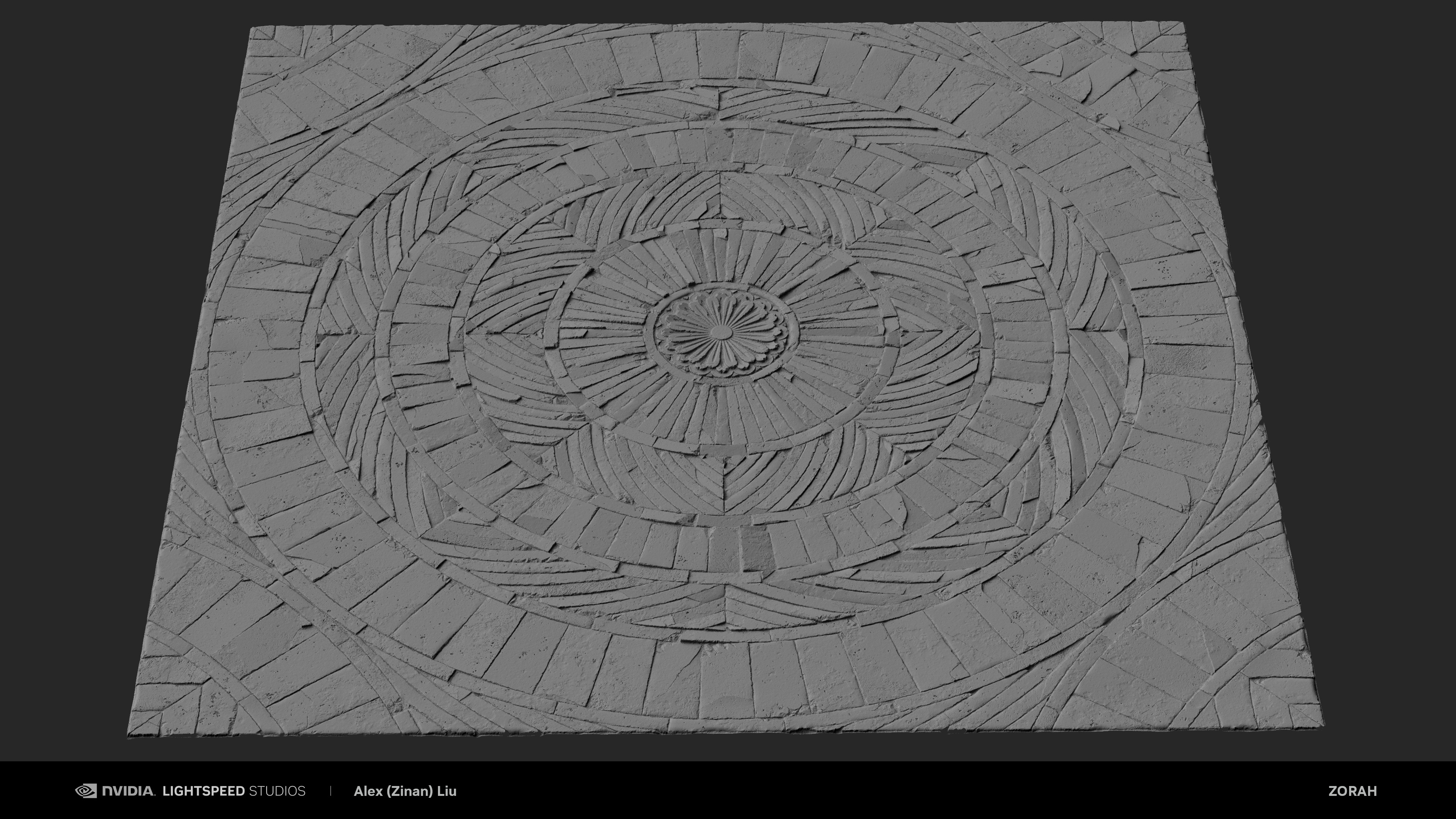 Displacement map and RGB masks created in Substance Designer