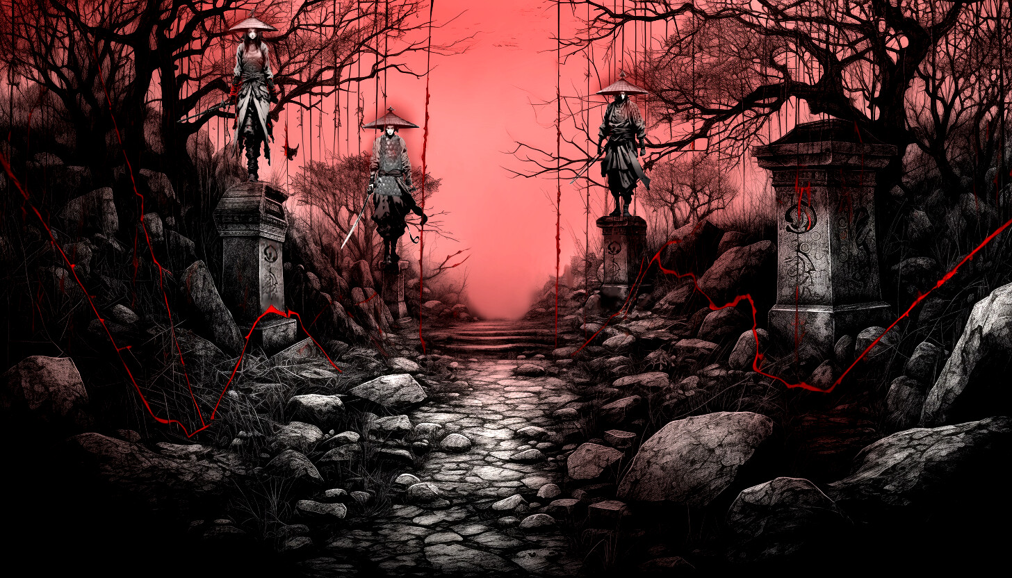 This was about Halloween 2023 and I tried to make a scene spooky, but wanted to use a minimalist color or single color approach to set the mood. 