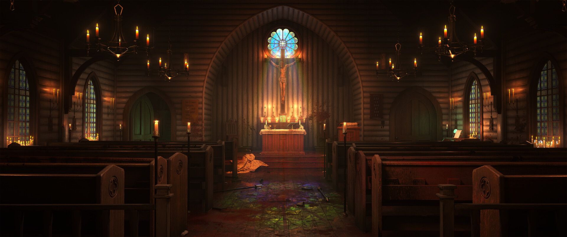 Image: https://cdna.artstation.com/p/assets/images/images/086/969/300/large/oleksandra-sokol-mainshot-0000.jpg?1744566705 UE5 Midnight Mass Church - Fan Art