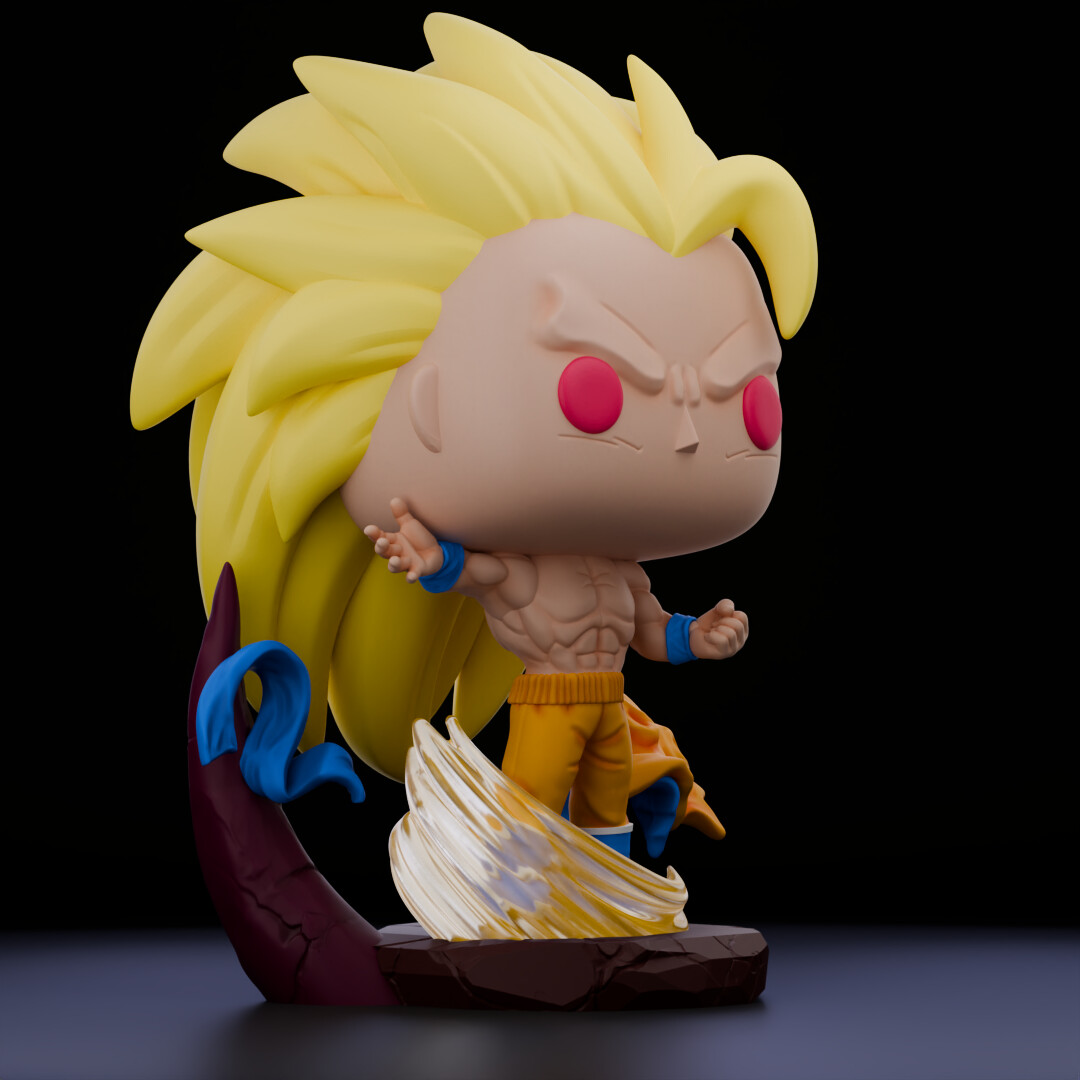 ArtStation Dragon Ball Daima Goku ssj Funko Fanart