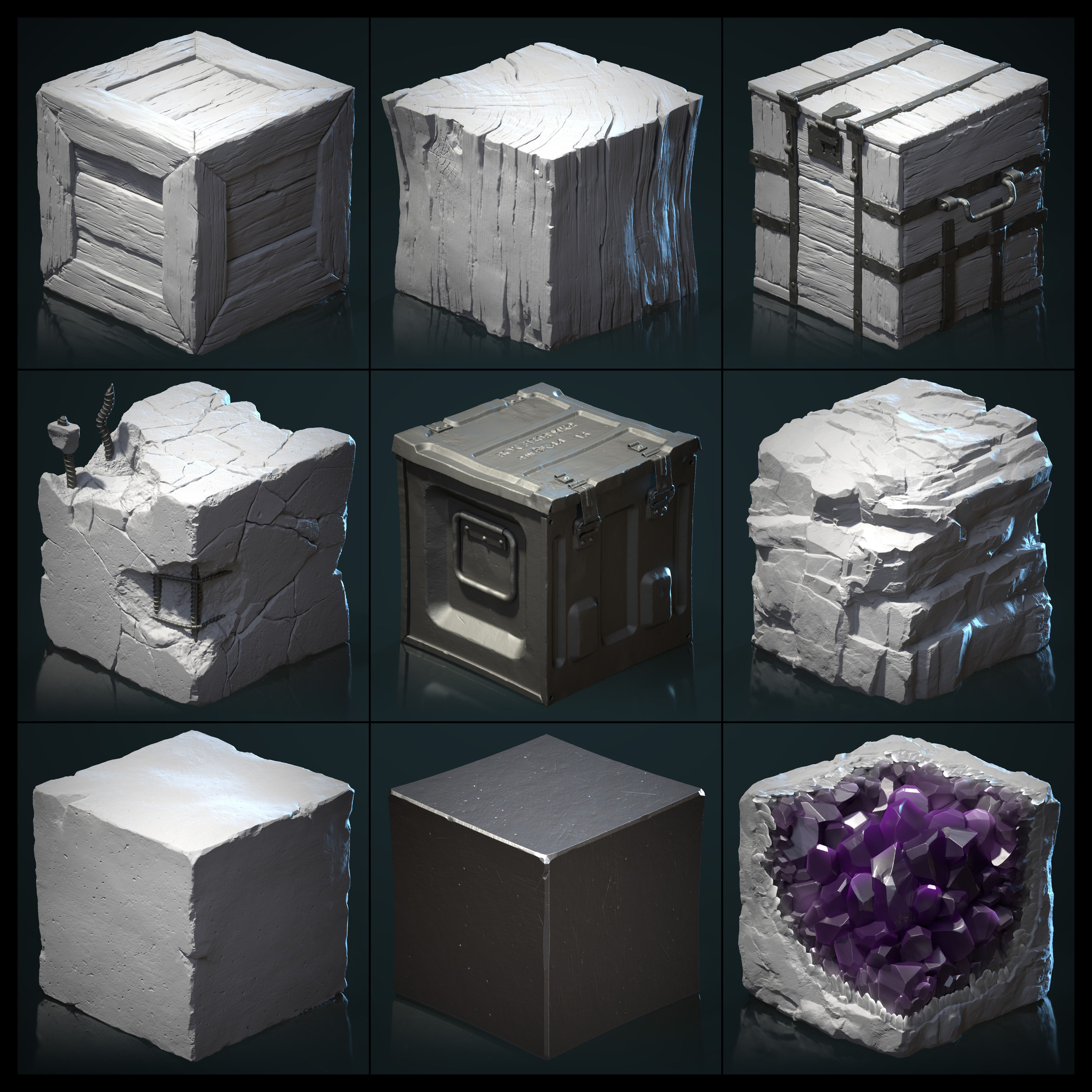 Material Study Sculpts 