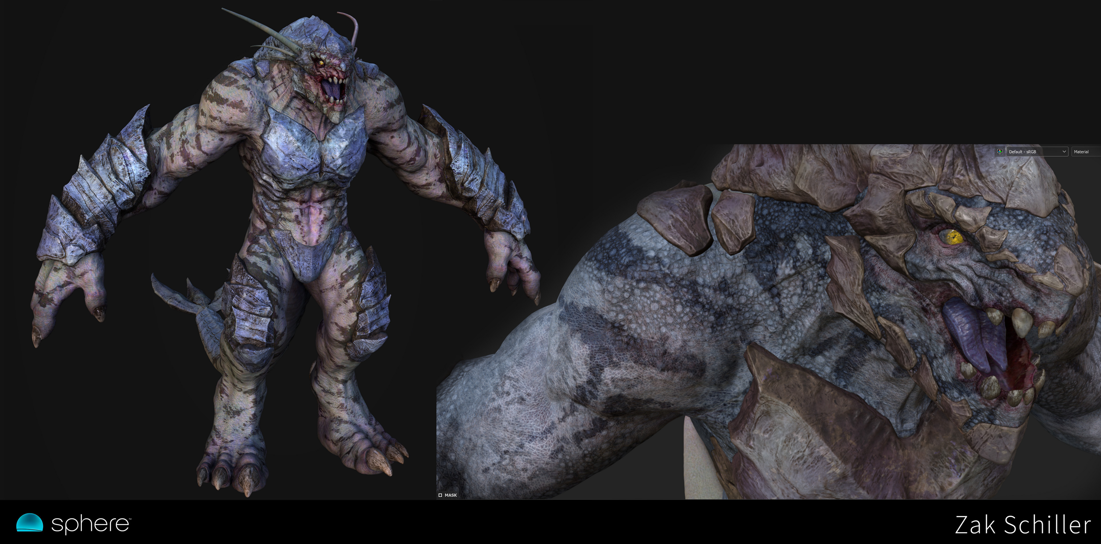 Variation of scaly skin with markings.