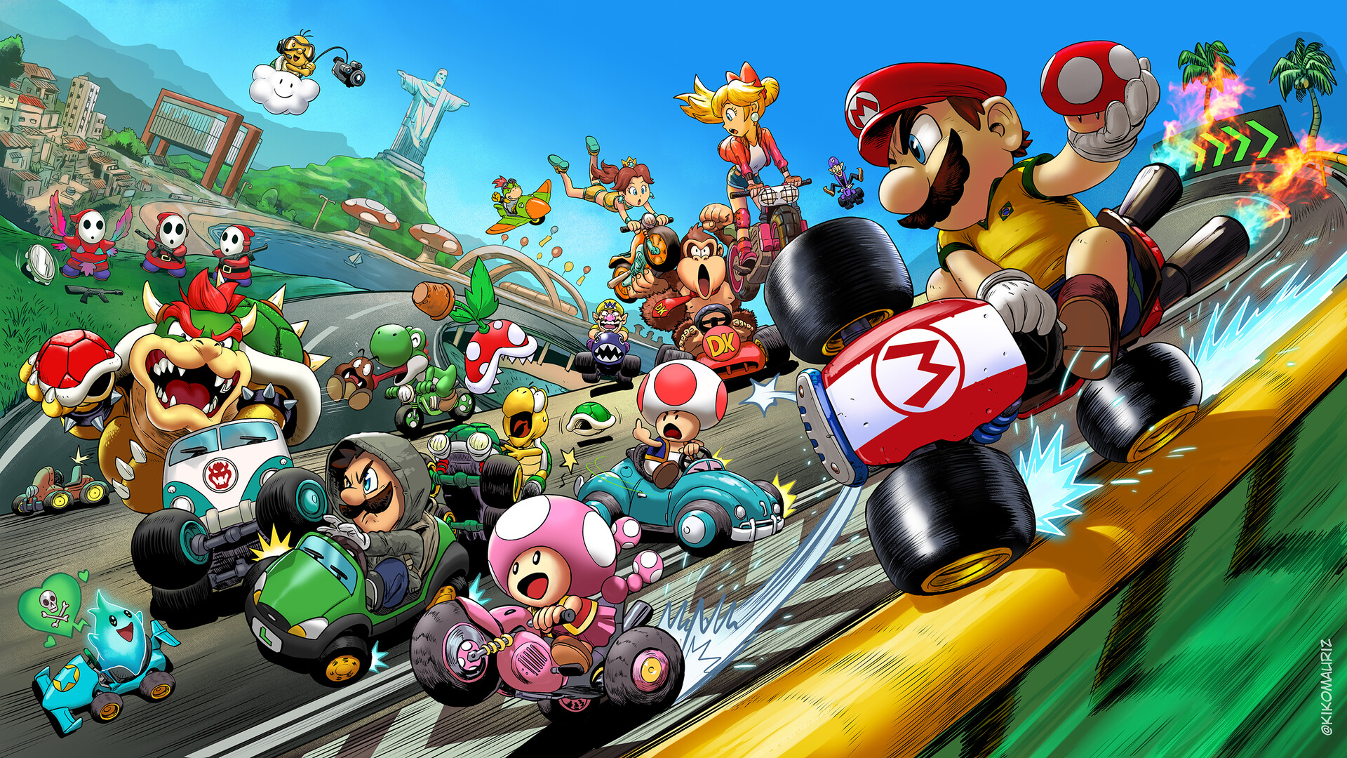 Art Mario Kart Super Famicom Super Mario Kart Wallpaper Wallpaper