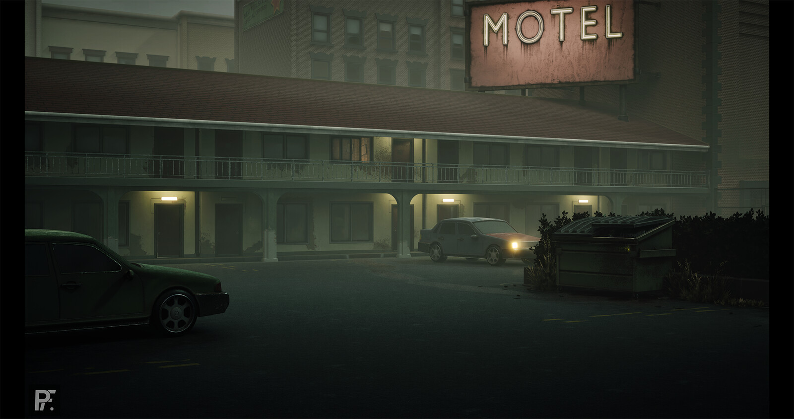 Lighting was done through lumen, while using volumetric fog to bring atmosphere to the scene. 