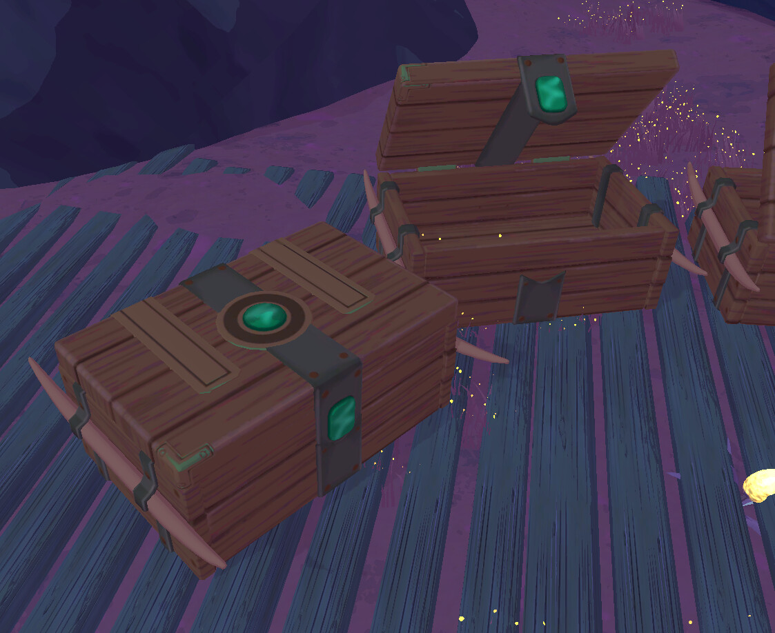 Created this chest from a concept with a rig to open and close it
