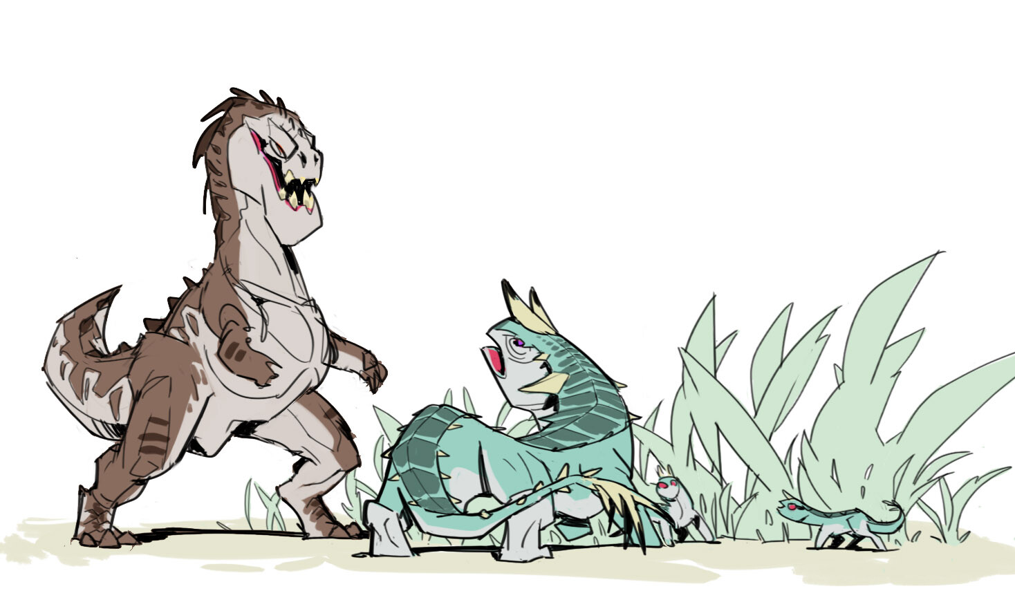 random dino sketch
