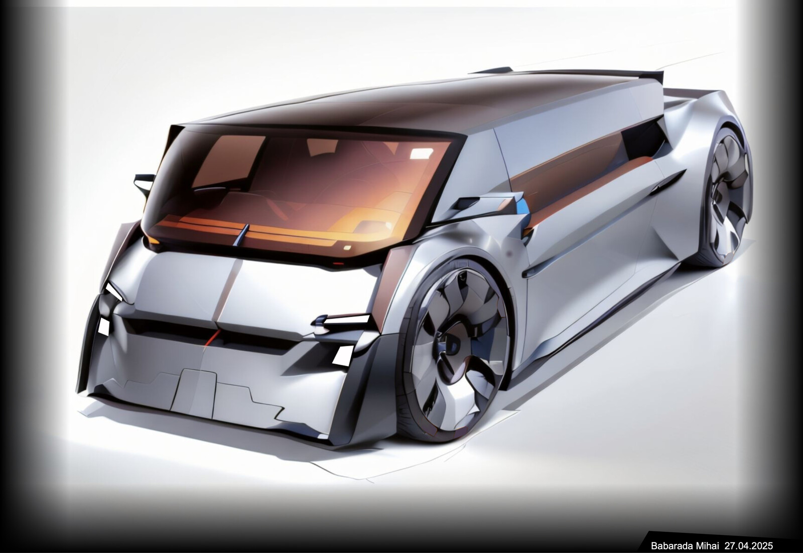 Angular design sports car