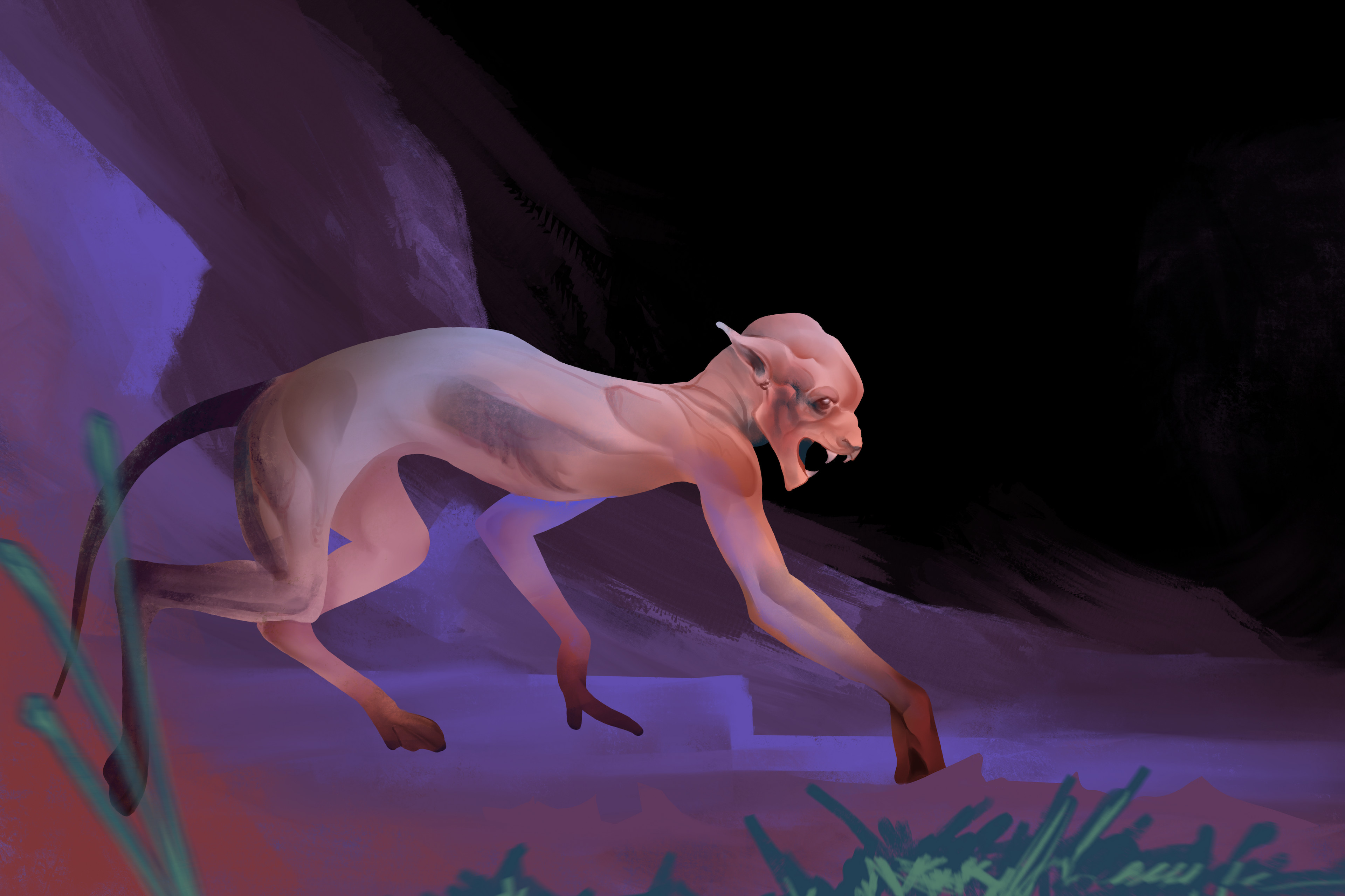 Close up of creature design