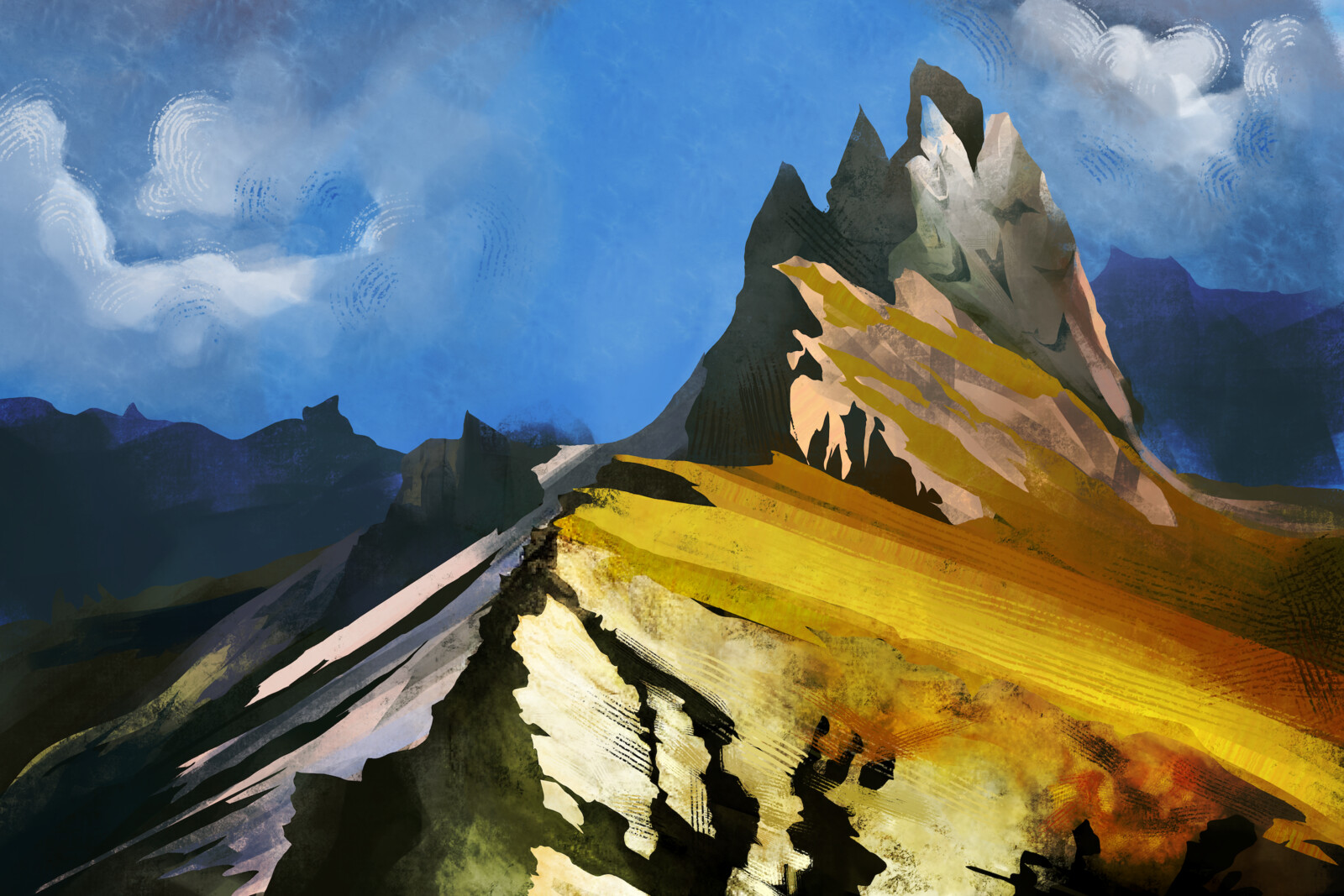 Mountain landscape study