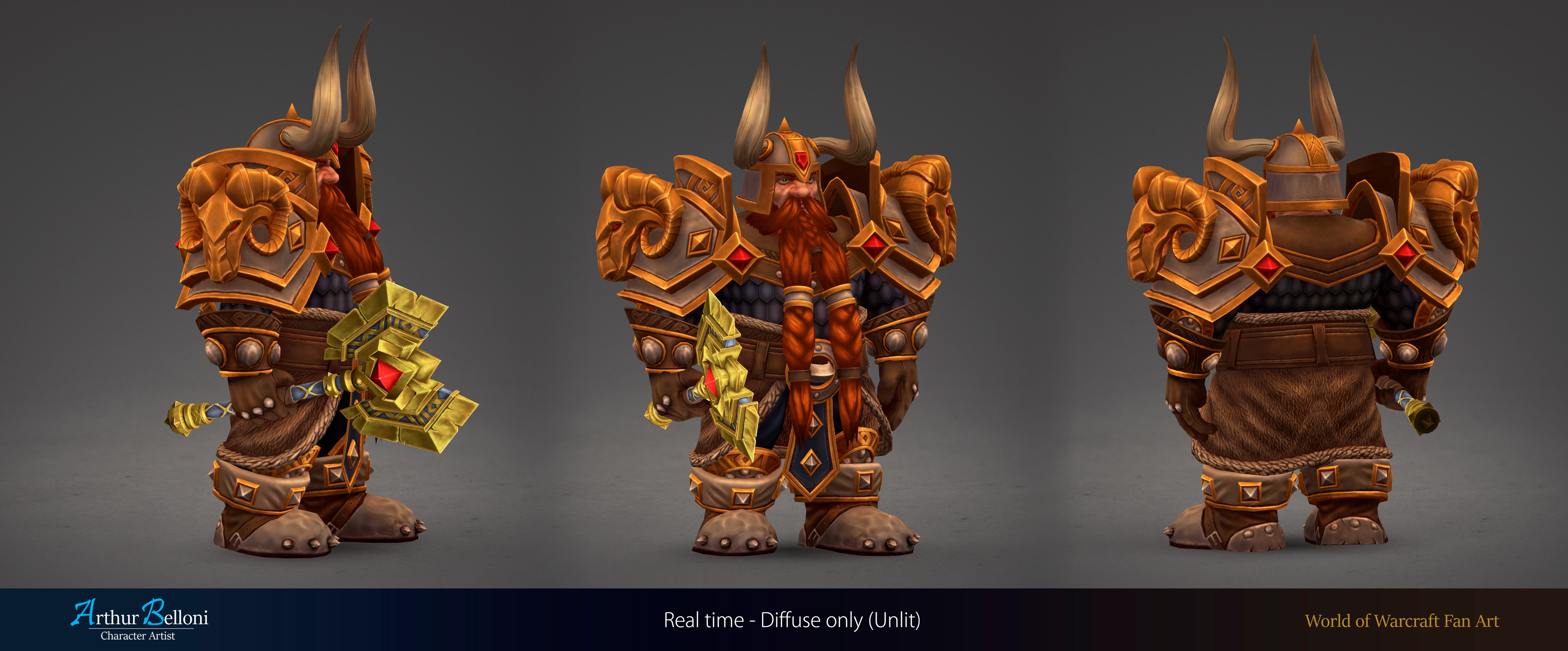 Final model (Unlit shader, Diffuse only)