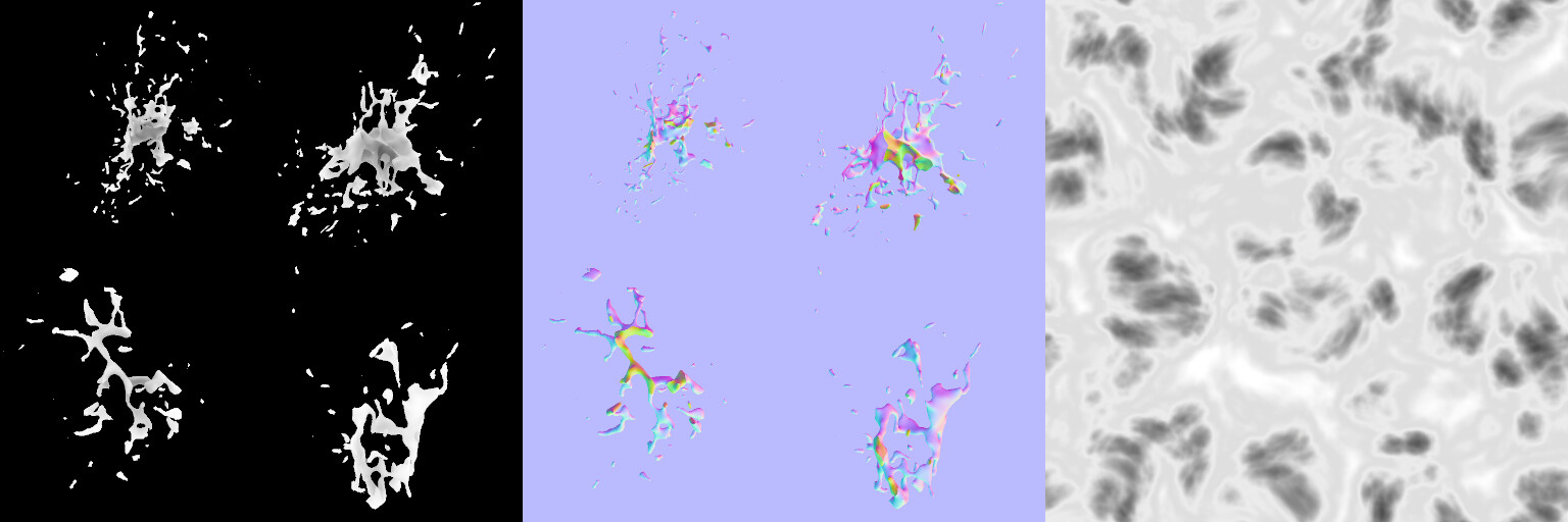 Blood splatter example and cell noise used for blood effects.