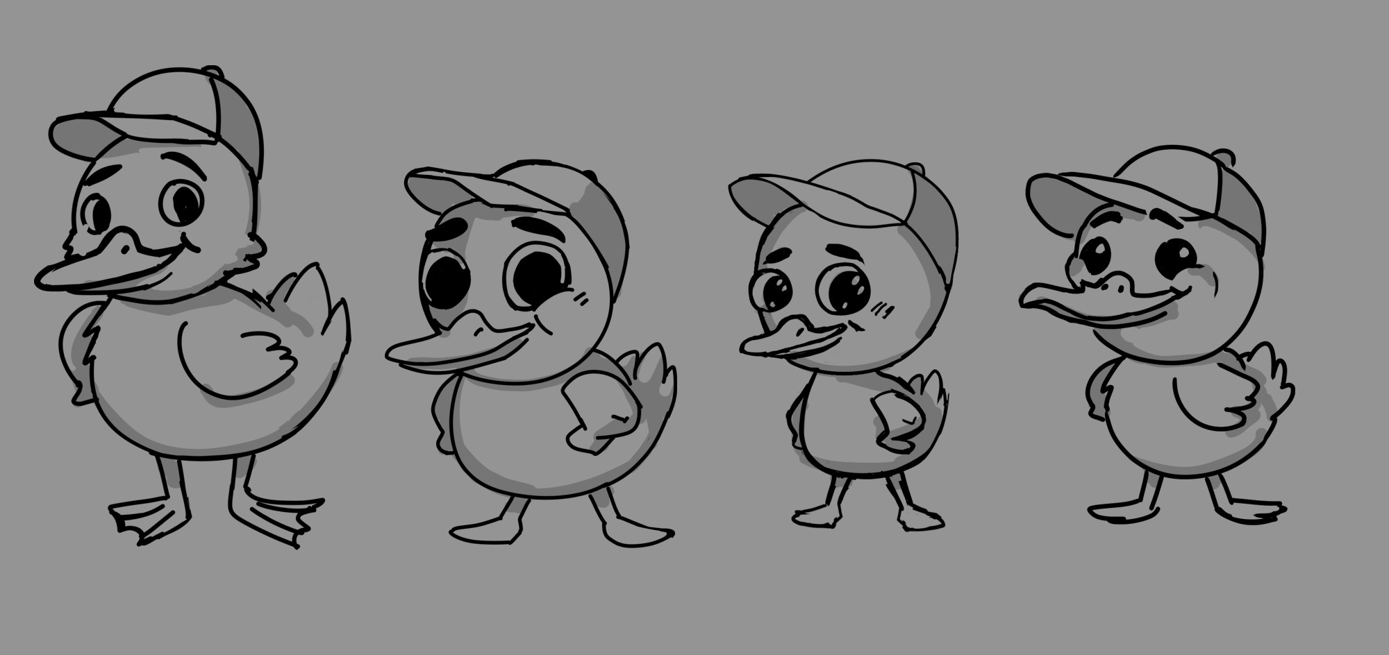 Sketches where I experimented with art styles.