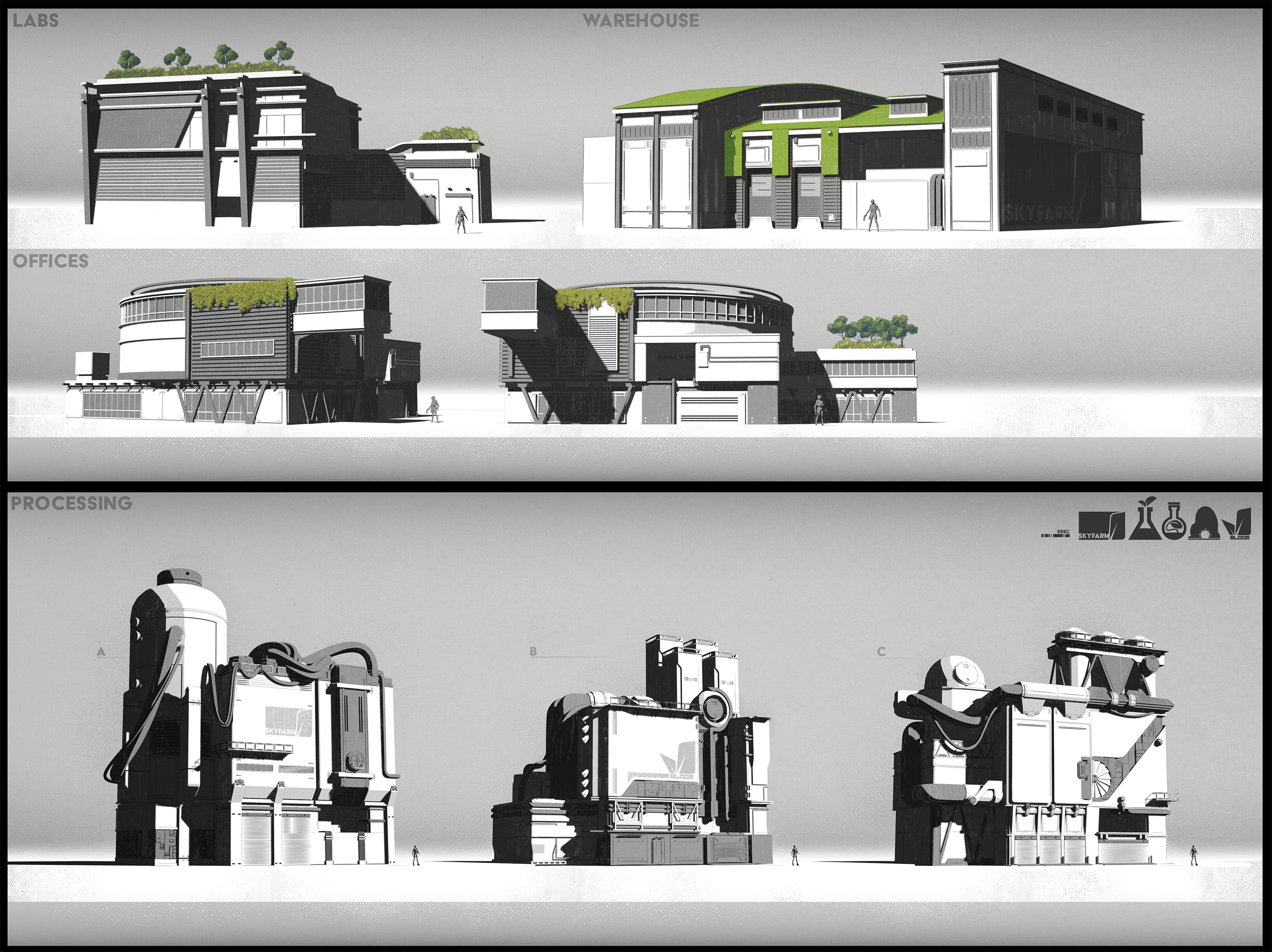 Building sketches for Greenbelt, specifically around mid. I love a sketch shader.