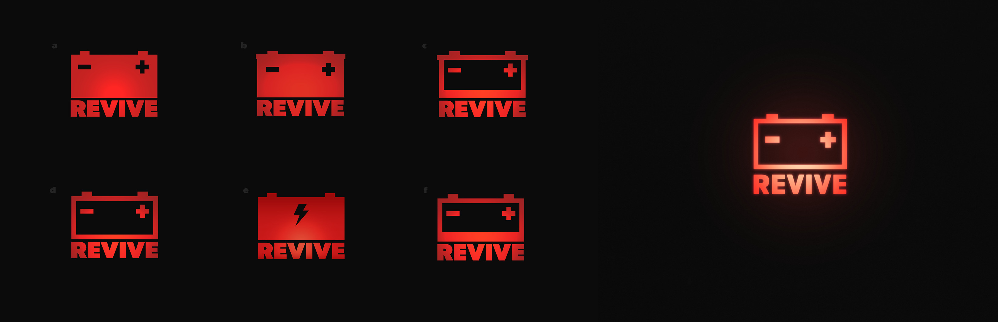 Revive logo iterations.