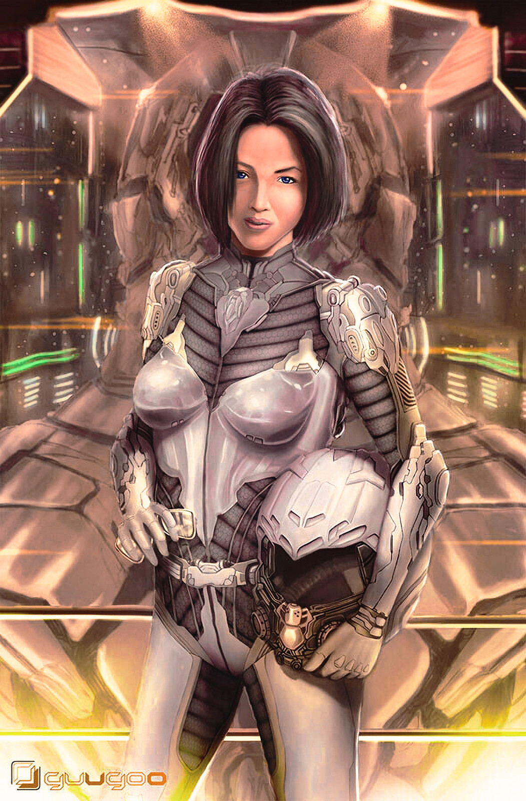 Space cyborg Robot pilot