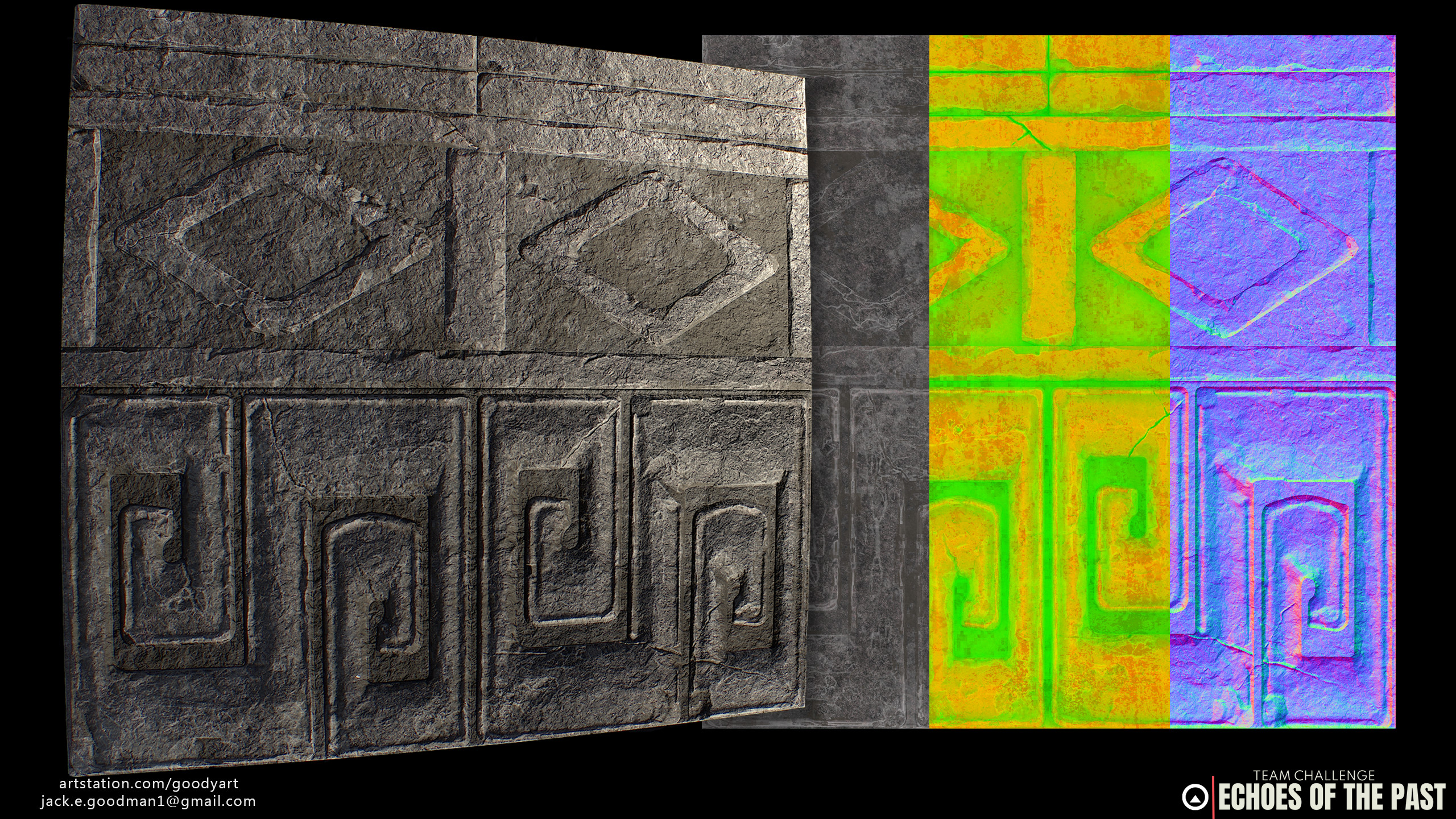 Trimsheet #1 designed, sculpted, and textured by me.