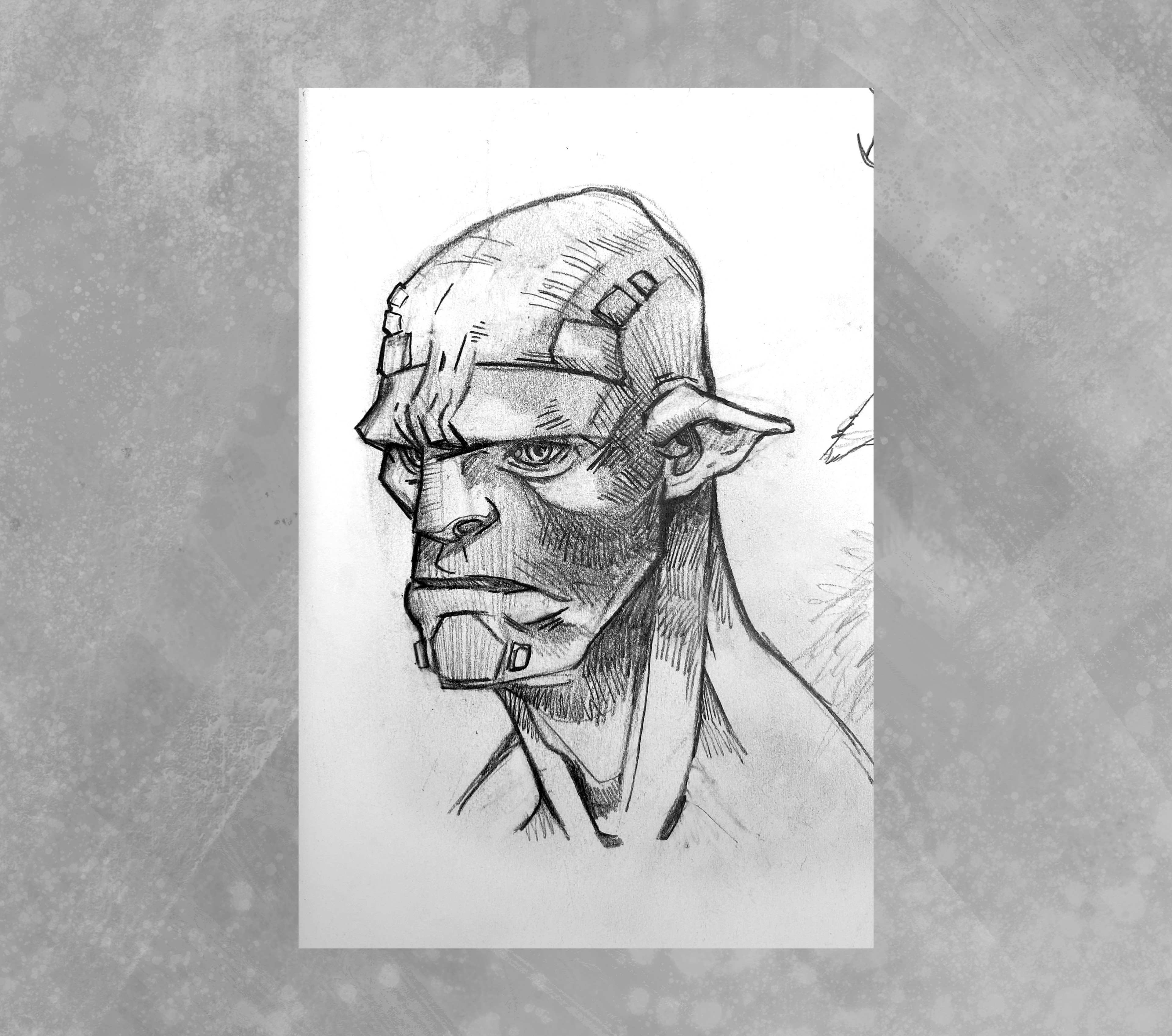 Final Sketch of Pack the Troll before going digital. 