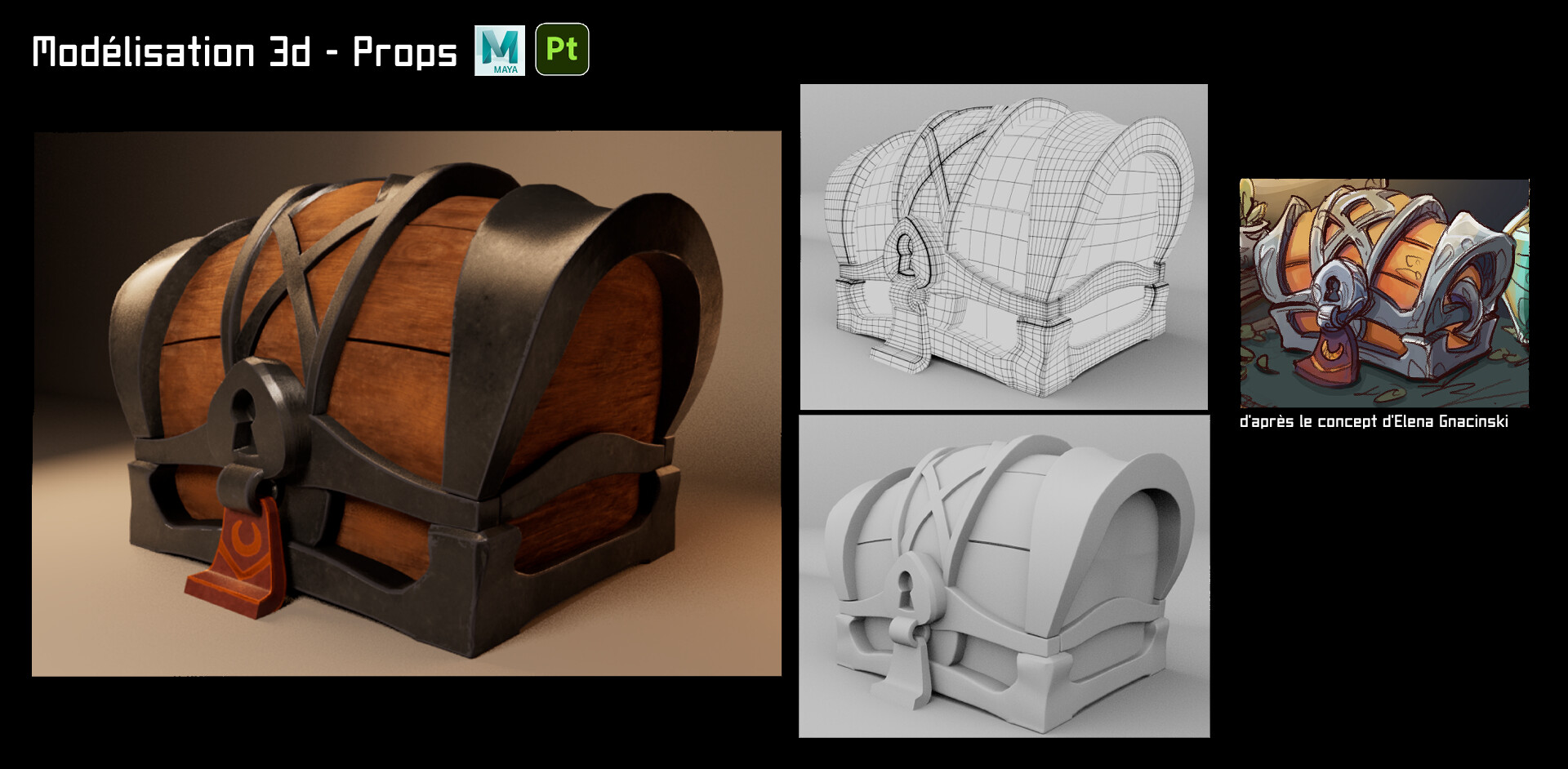 Emma Fievet 3D Props Treasure - Emma Fievet 02 Modeling 2 