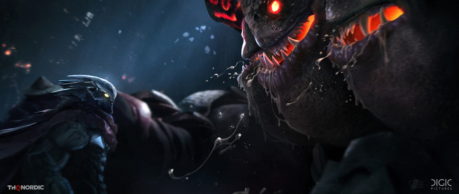 Strife meets Malgros the Defiler - Key Art Illustration