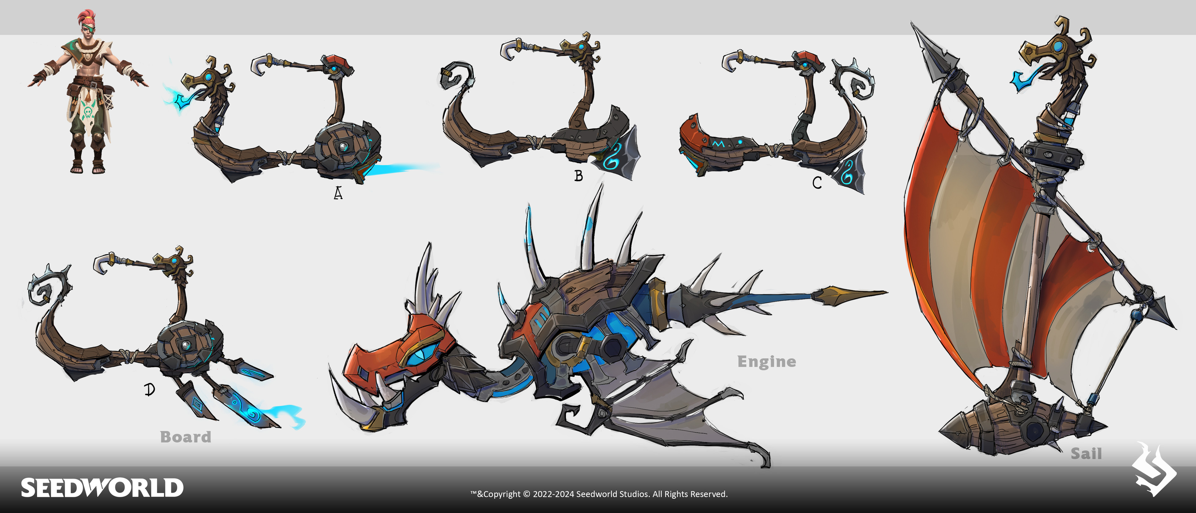 Viking dragon mount sketches