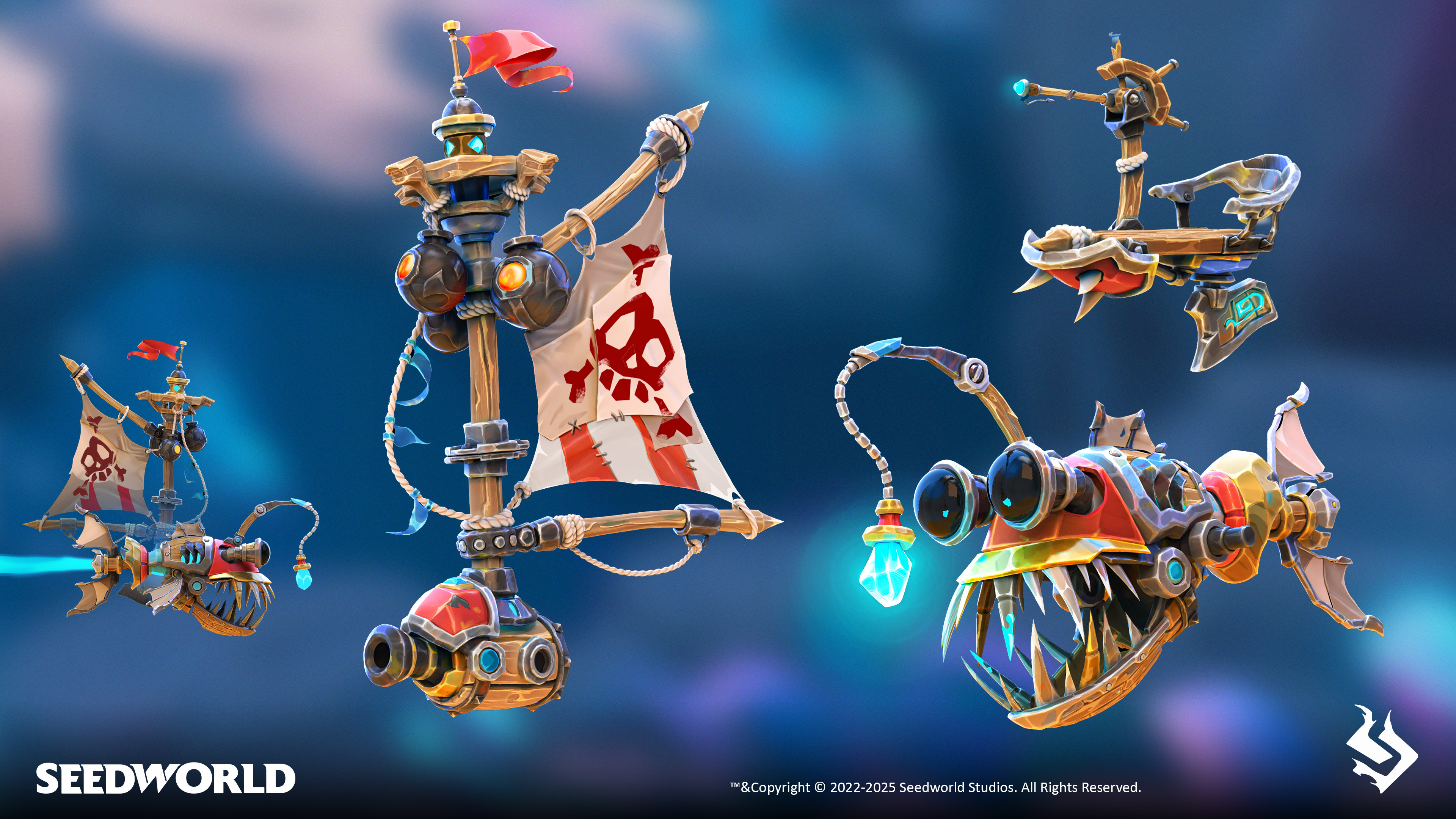 Lantern fish mount parts