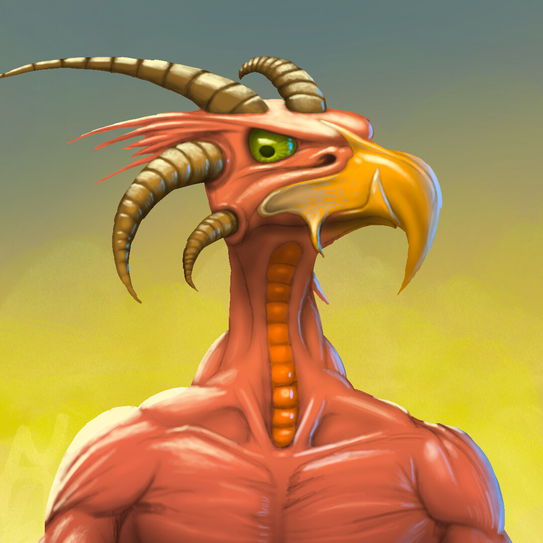 detail of Goonaf's head