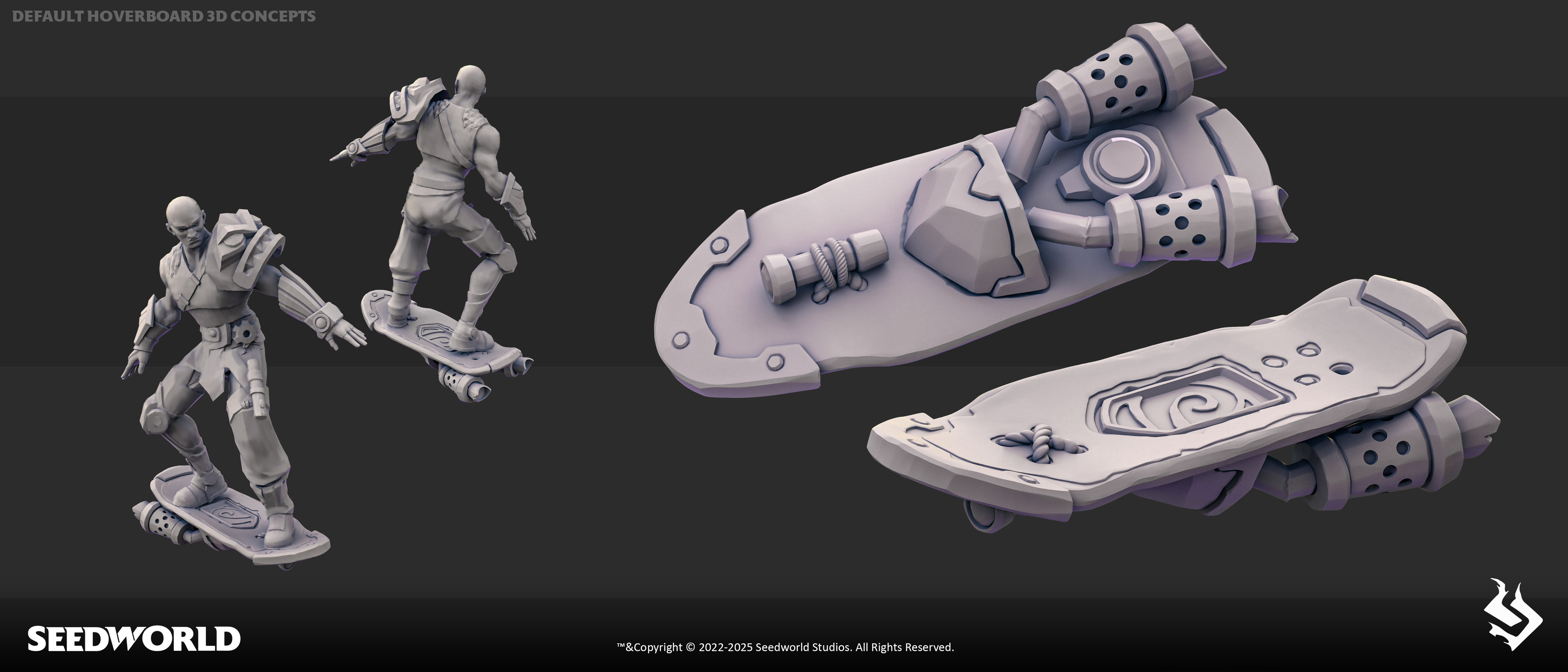 Default hoverboard 3d concept