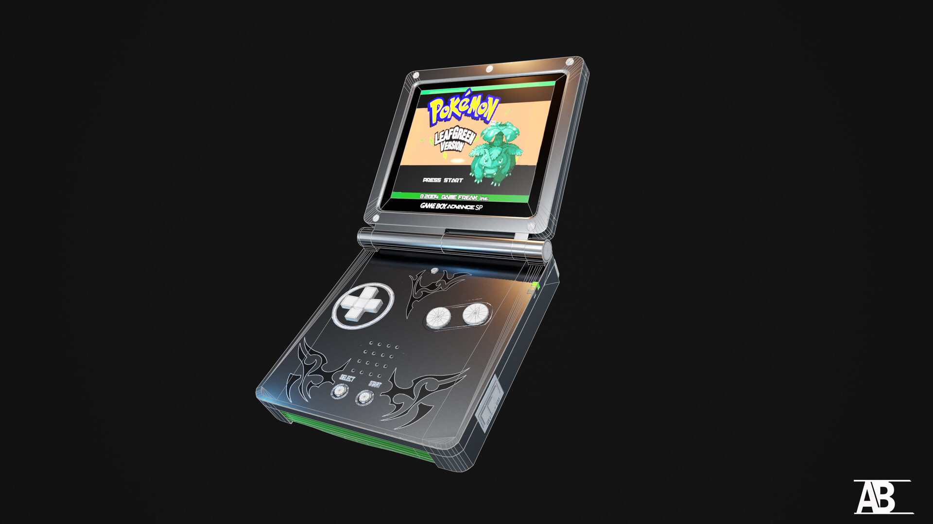 ArtStation (2004) Gameboy Advance SP Tribal Edition