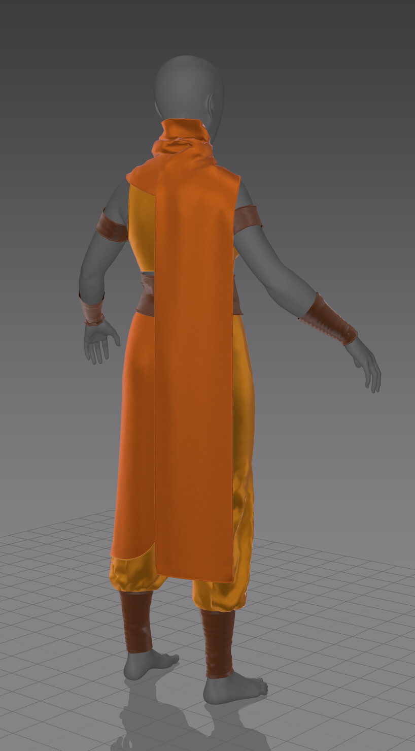 Marvelous Designer. Playing with some different cloth textures and colors.
