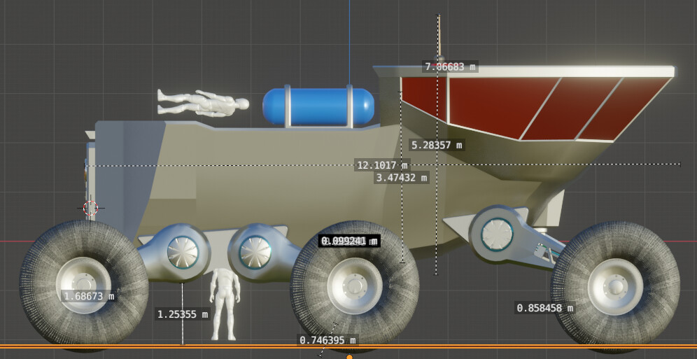 Verifying overall V1 rover scale
